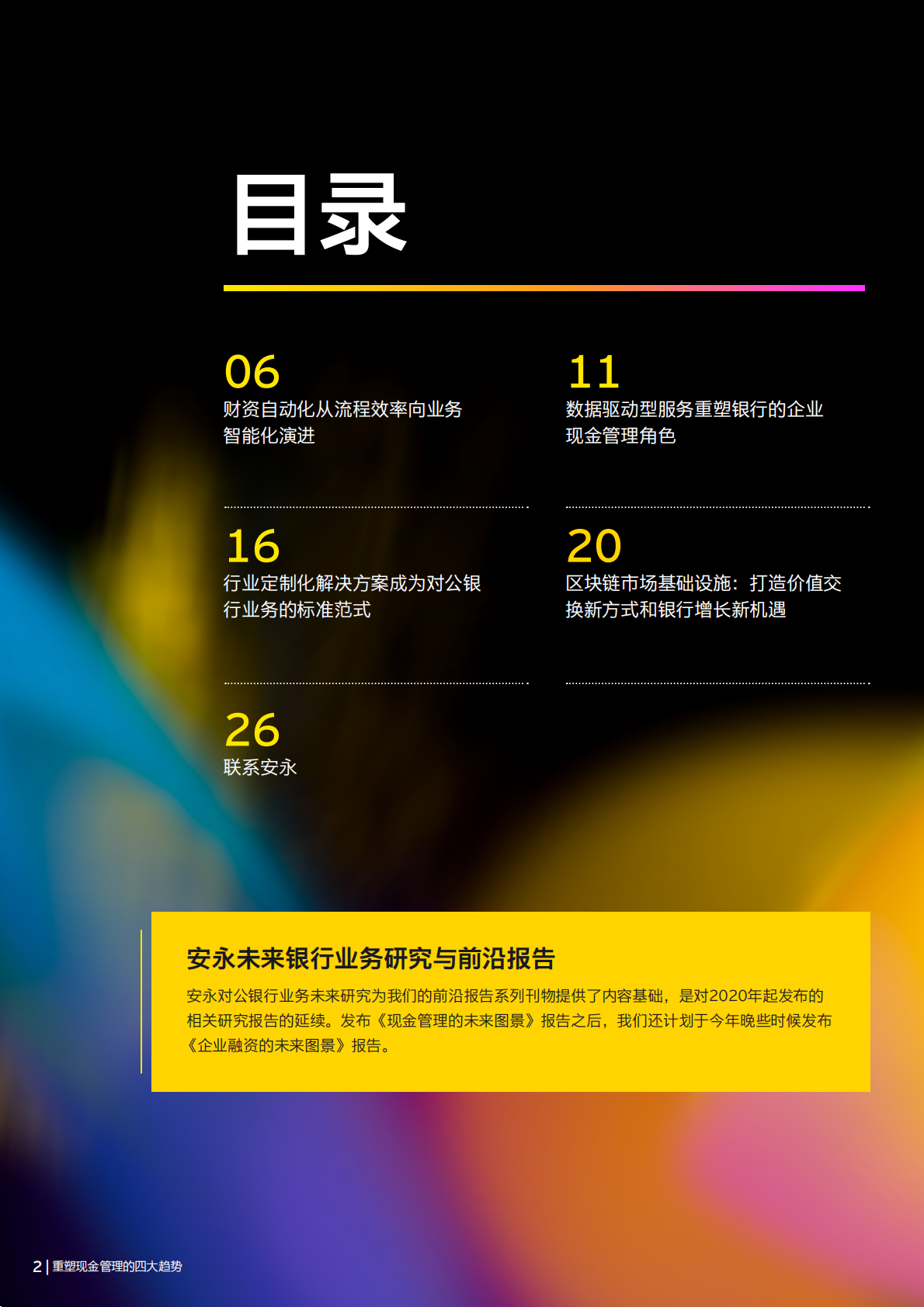 对公银行业务未来展望报告：2025年重塑现金管理的四大趋势 第2页