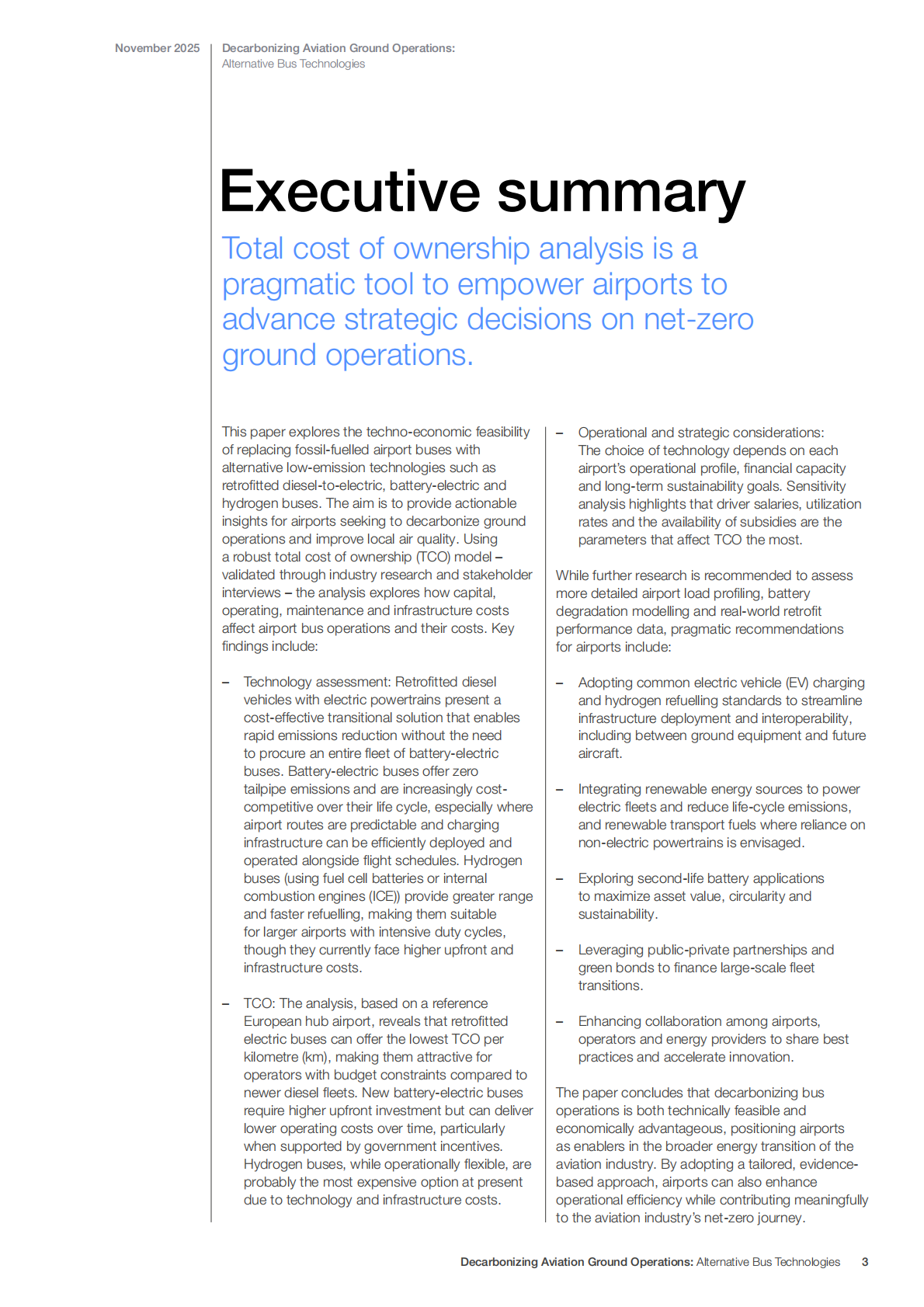 世界经济论坛：2025年航空地面作业脱碳：机场摆渡车替代技术白皮书（英文版） 第3页