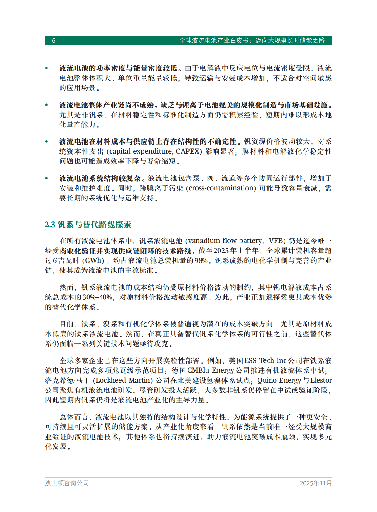 BCG波士顿咨询：2025年全球液流电池产业白皮书 第8页