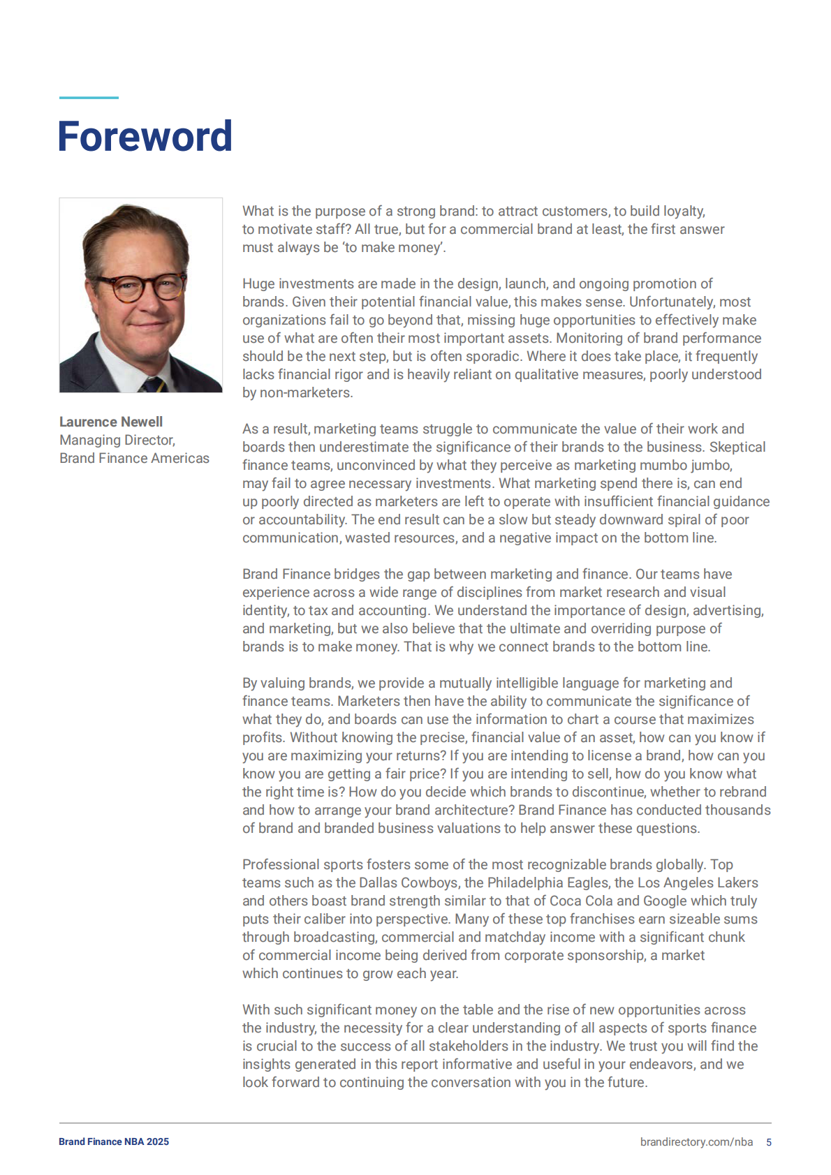Brand finance：2025年NBA品牌排行榜（英文） 第5页