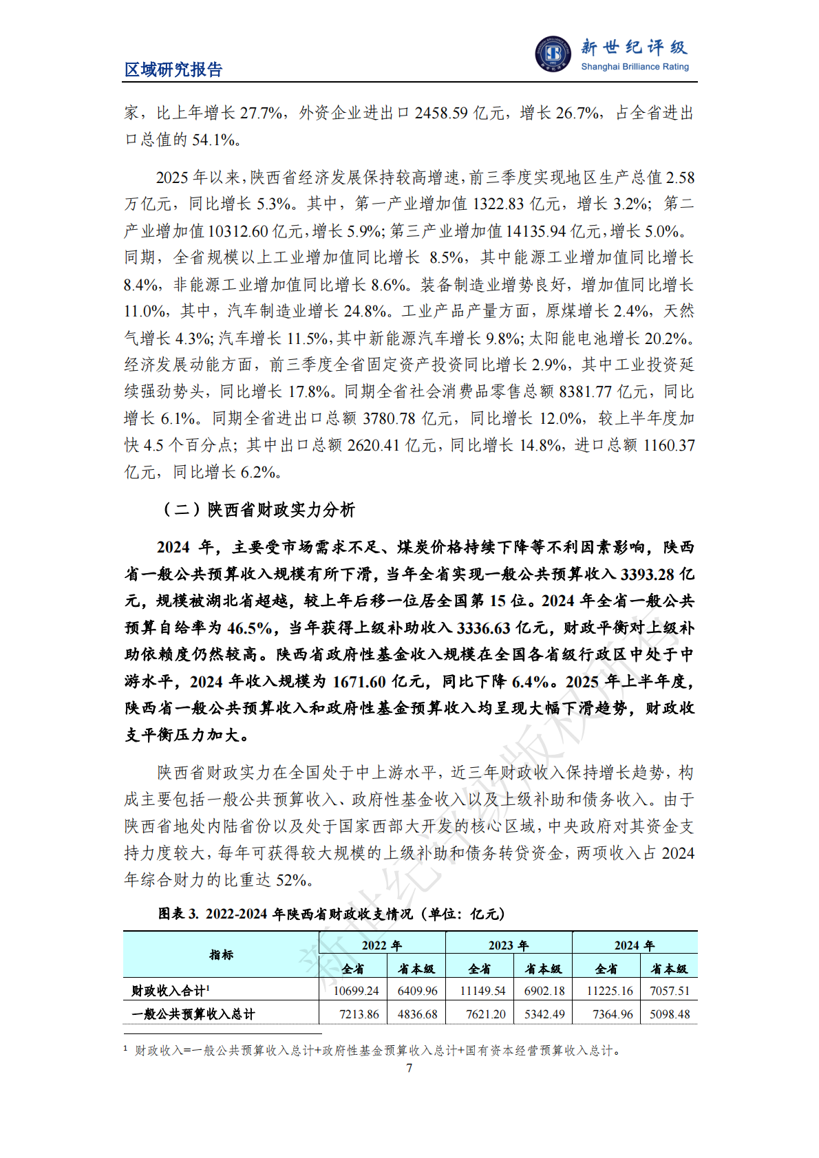 新世纪评级：陕西省及下辖各市经济财政实力与债务研究（2025） 第7页