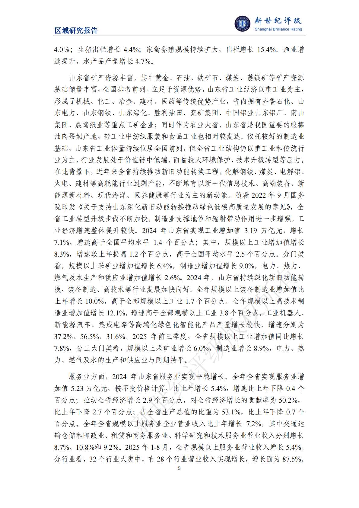 新世纪评级：山东省及下辖各市经济财政实力与债务研究（2025） 第5页