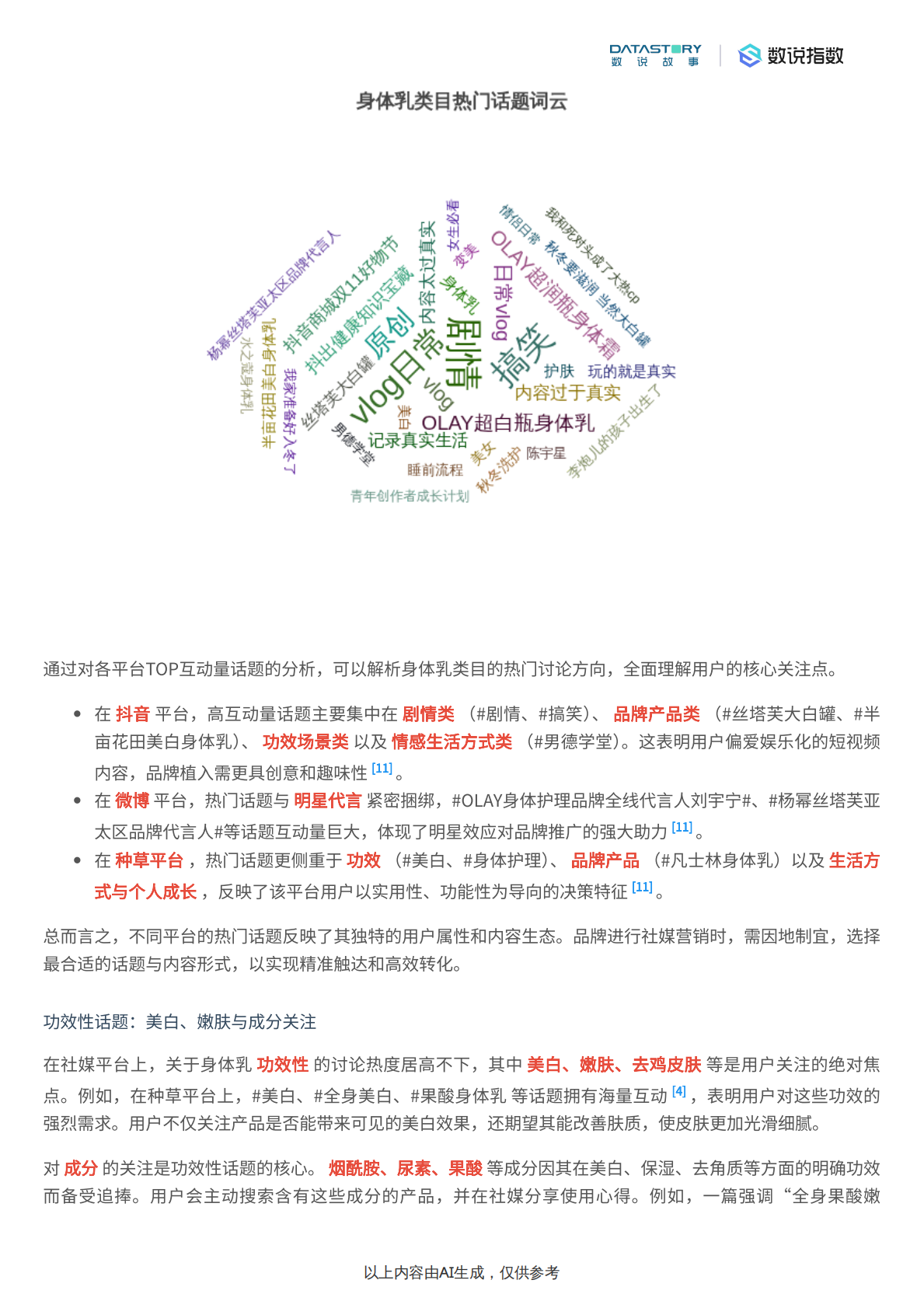 数说故事：身体乳社媒热度及爆款内容分析 第5页