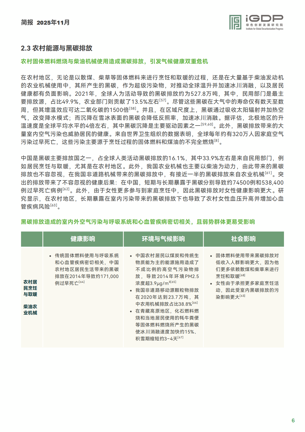 绿新院IGDP：加速中国农食系统绿色低碳转型：以超级污染物减排驱动协同共赢 第6页