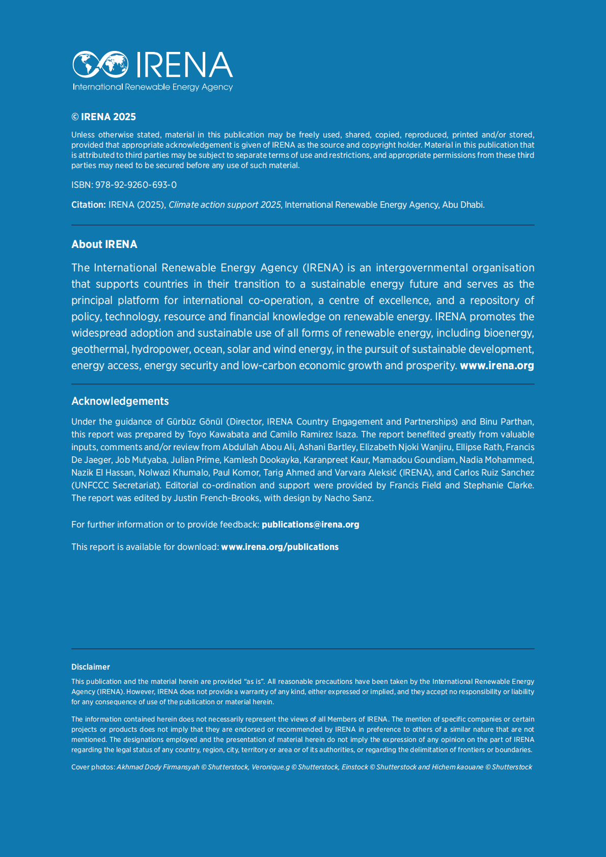 国际可再生能源署IRENA：气候行动支持2025（英文） 第2页