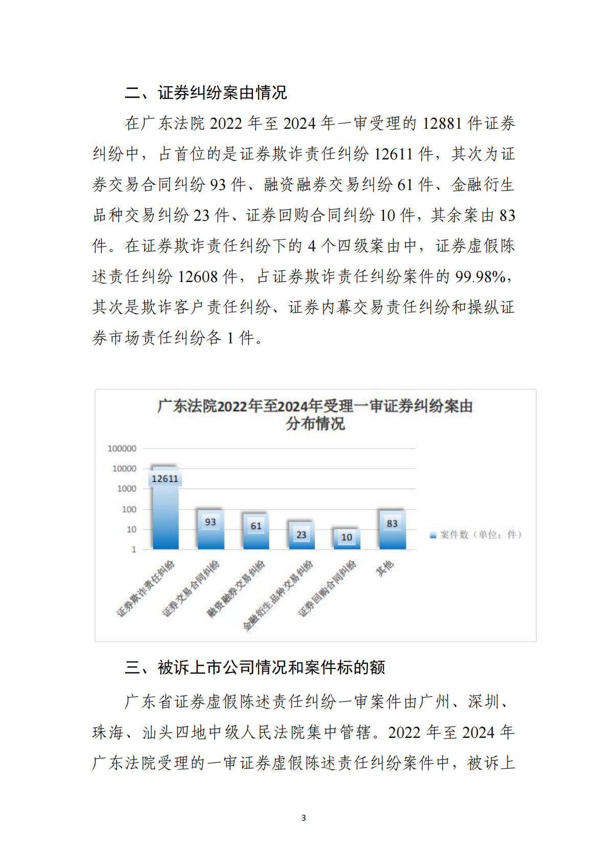 广东法院证券虚假陈述侵权案件审判白皮书（2022-2024 年）-广东省高院 第3页