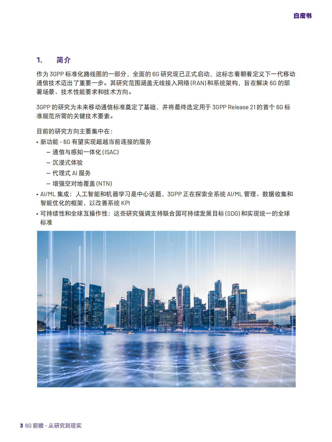 唯亚威马科尼实验室：2025年6G前瞻-从研究到现实推进6G研究白皮书 第3页