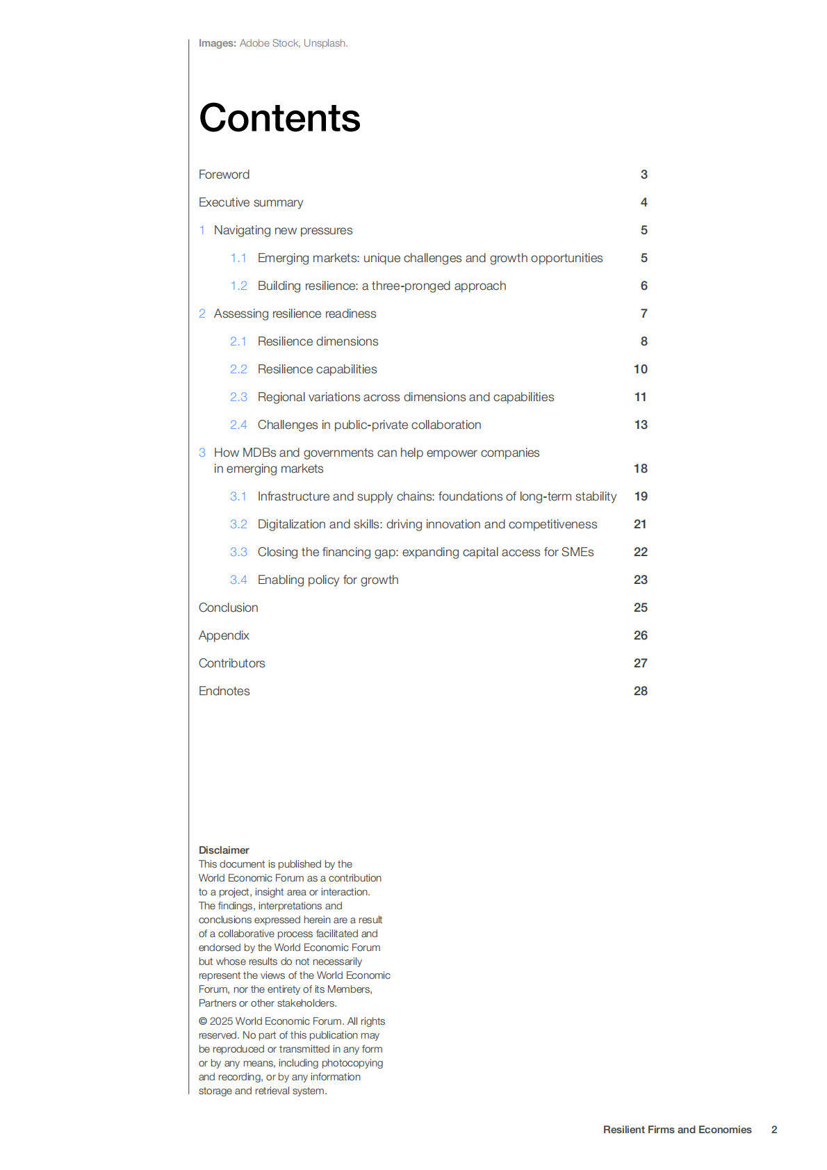 世界经济论坛：2025年韧性企业与经济体：企业、政府与多边开发银行如何助力解锁新兴市场增长白皮书（英文版） 第2页