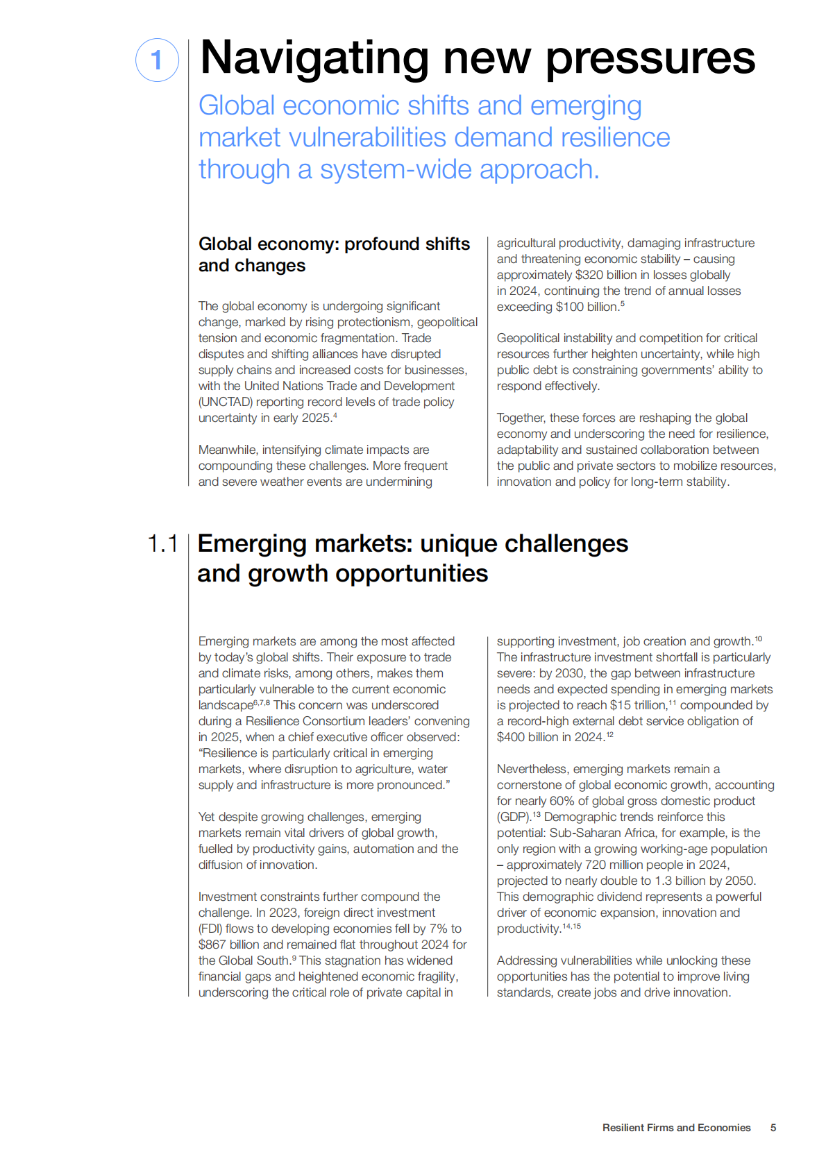 世界经济论坛：2025年韧性企业与经济体：企业、政府与多边开发银行如何助力解锁新兴市场增长白皮书（英文版） 第5页