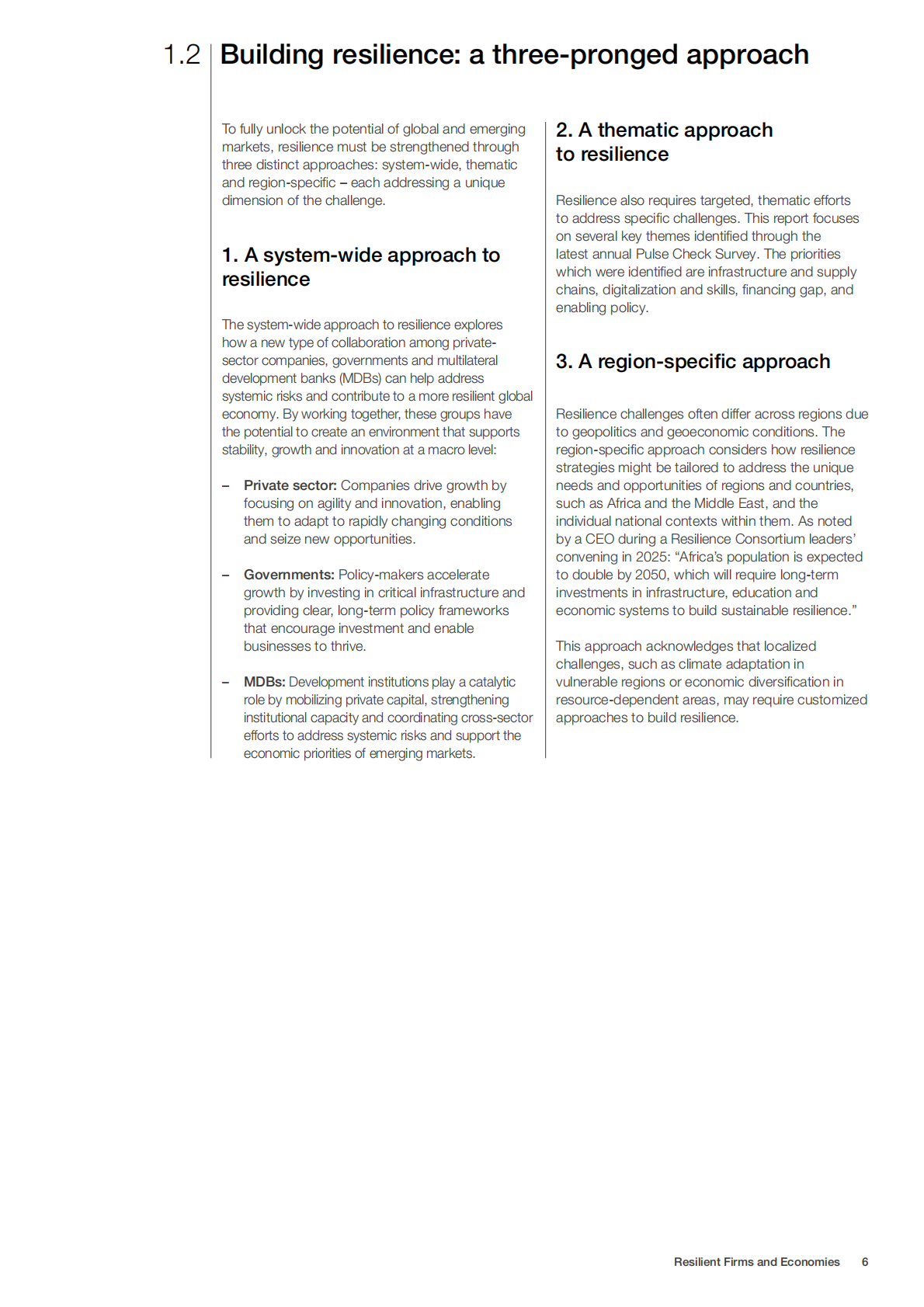 世界经济论坛：2025年韧性企业与经济体：企业、政府与多边开发银行如何助力解锁新兴市场增长白皮书（英文版） 第6页