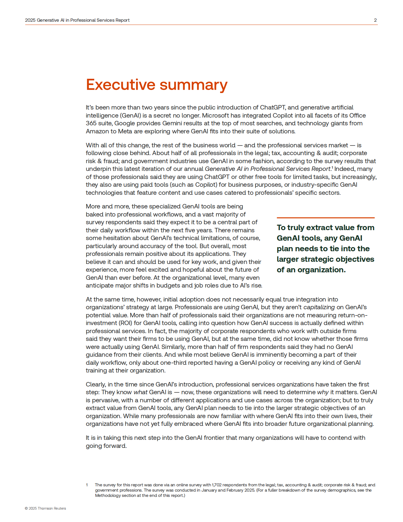 2025年专业服务领域生成式人工智能报告（英文） 第2页