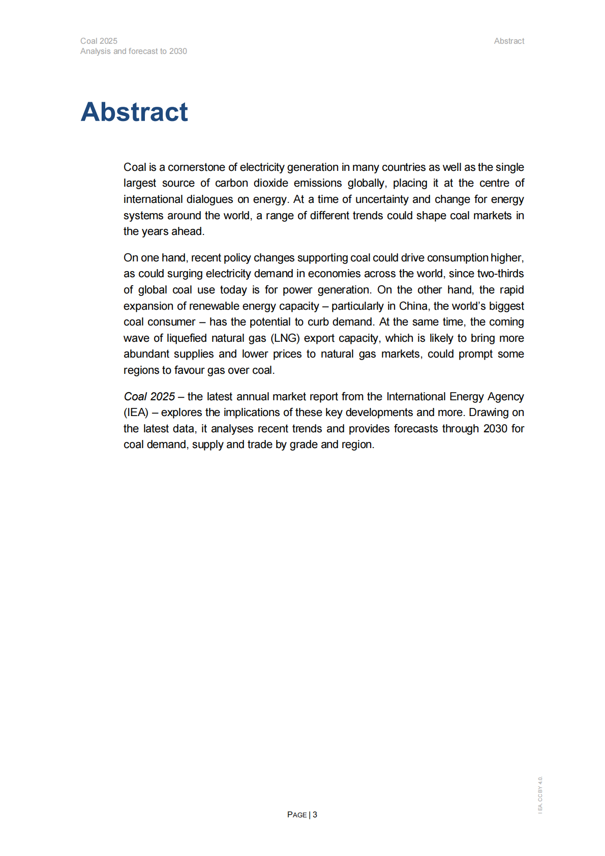 IEA国际能源署：煤炭2025-分析和预测至2030报告（英文版） 第3页