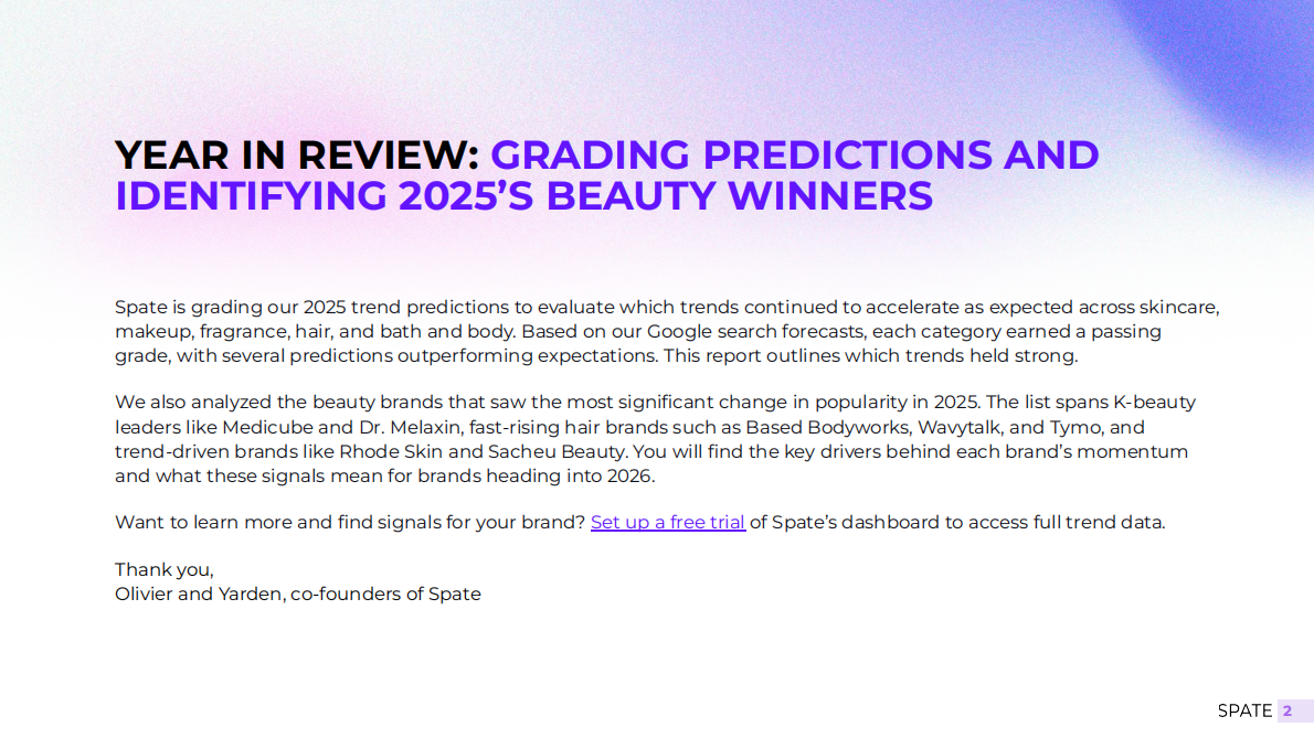 SPATE：2025年度回顾与美妆赢家品牌报告（英文版） 第2页