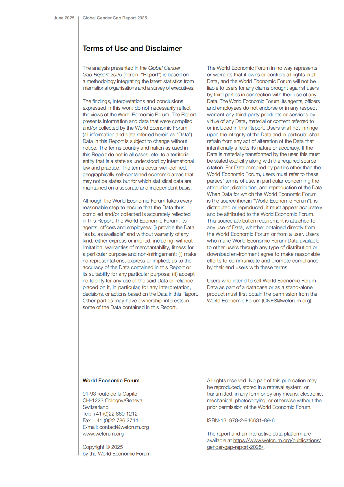 世界经济论坛：2025性别差距报告（英文） 第2页