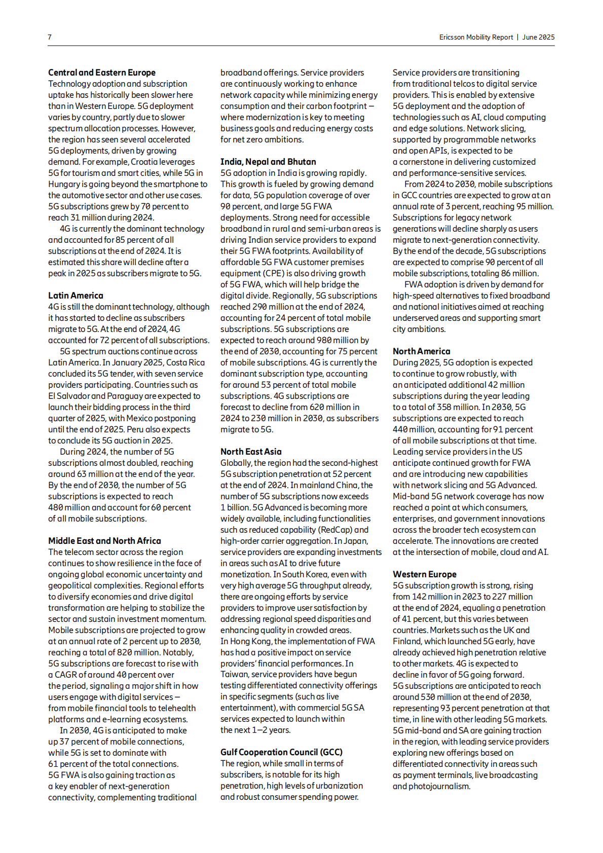 2025年5G用户将占全球移动用户（英文） 第7页