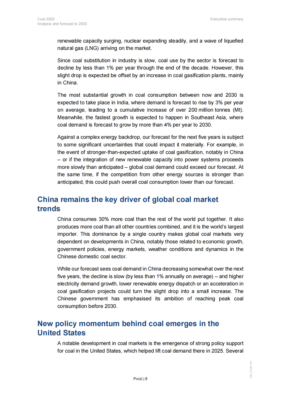 IEA：2025年煤炭报告（英文） 第8页