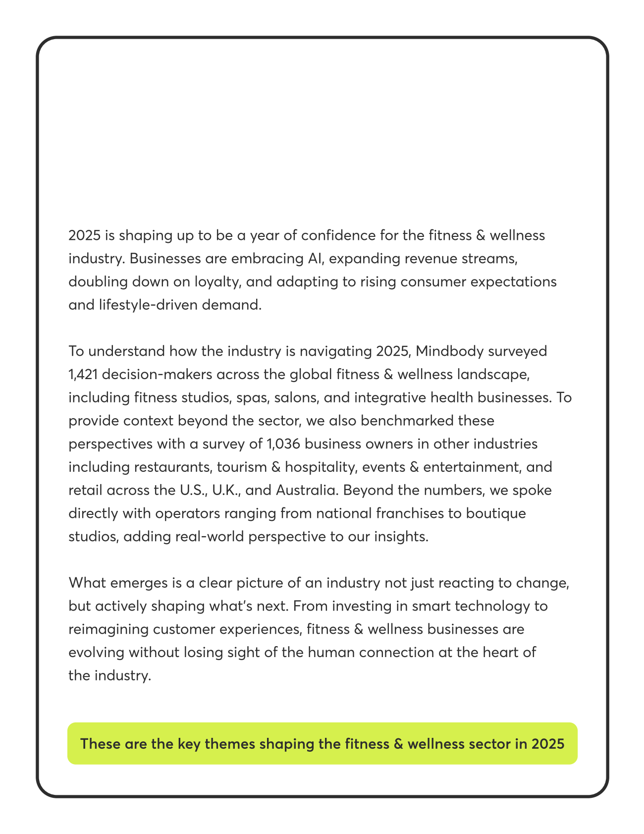 MindBody：2025年健身、美容和健康行业状况报告（英文版） 第3页