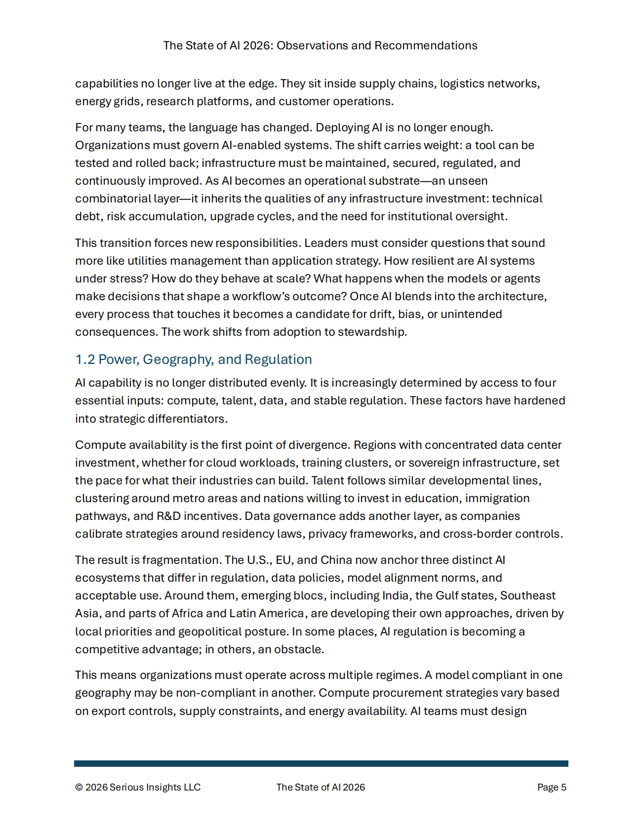 Serious Insights：2026年人工智能全景报告：洞察与建议（英文版） 第6页