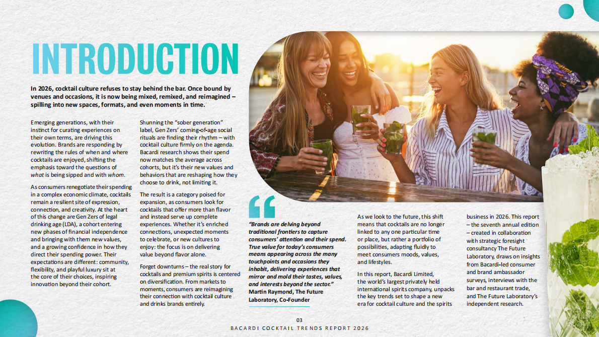 百加得未来实验室：2026年鸡尾酒趋势报告（英文版） 第3页