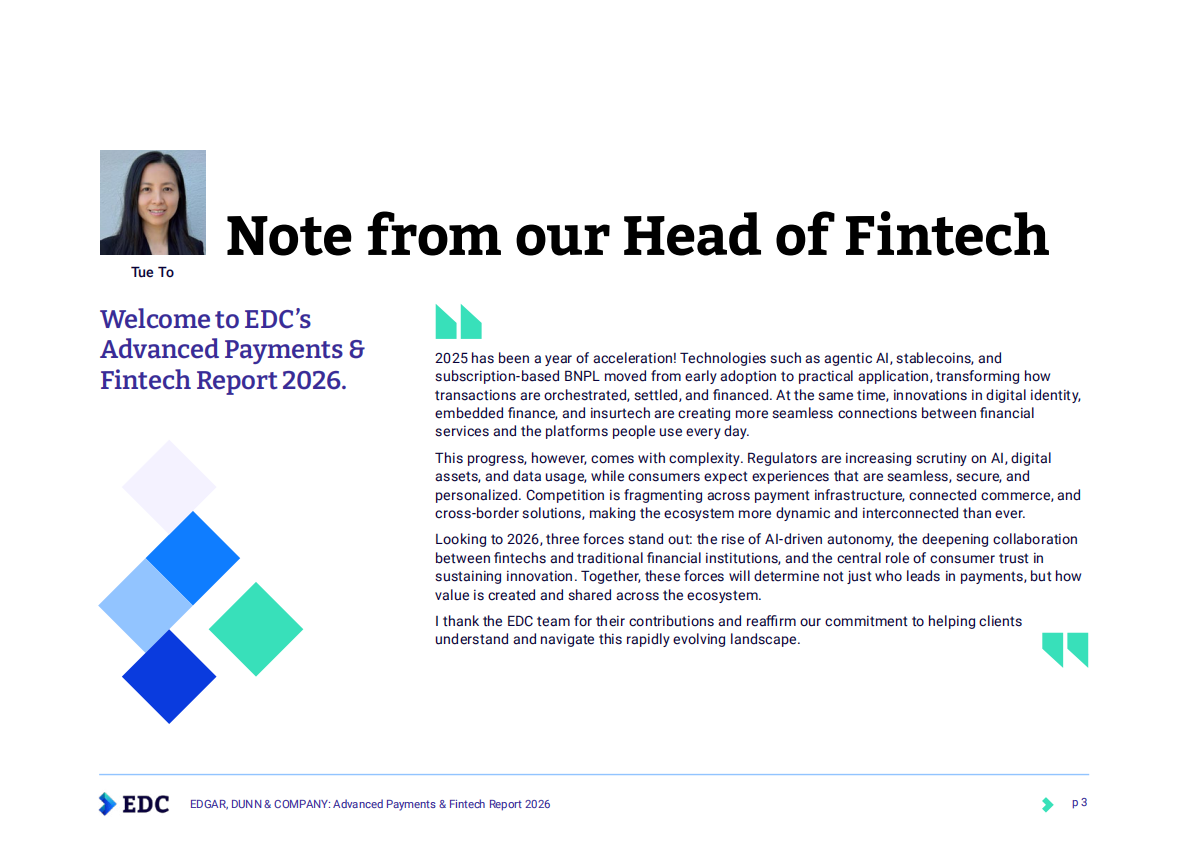 邓恩公司（EDC）：2026年高级支付与金融科技报告（英文版）：埃德加 第3页