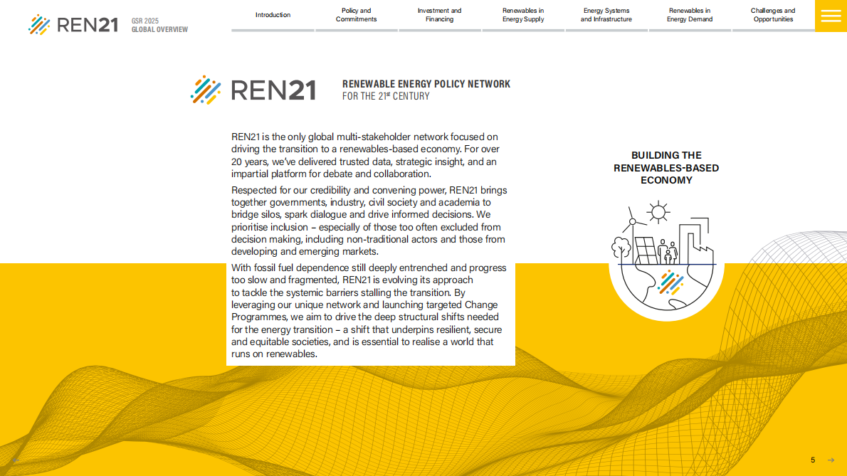 REN21：2025年全球可再生能源现状报告-全球概述（英文版） 第5页