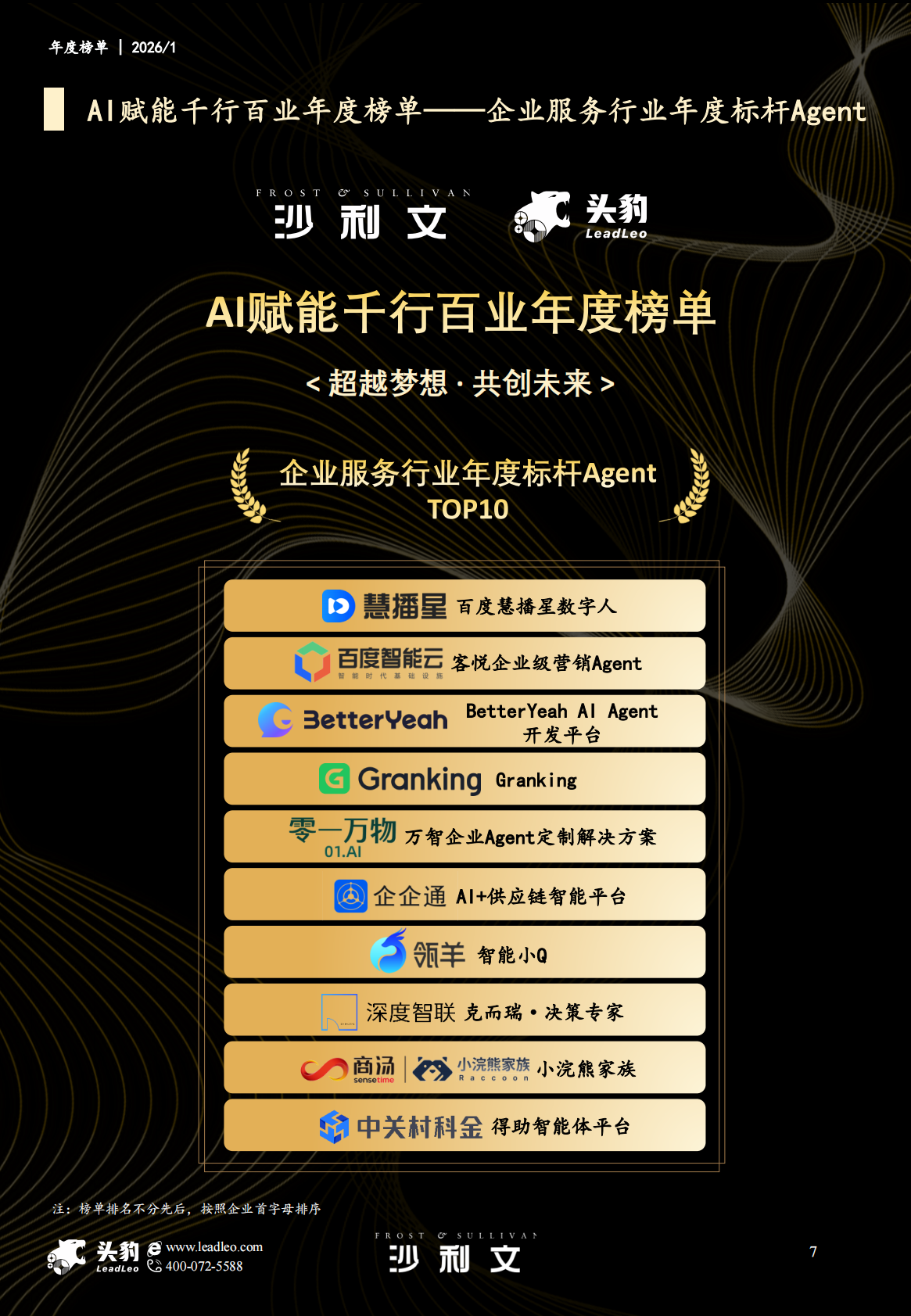 沙利文：2026年AI赋能千行百业年度榜单报告 第7页