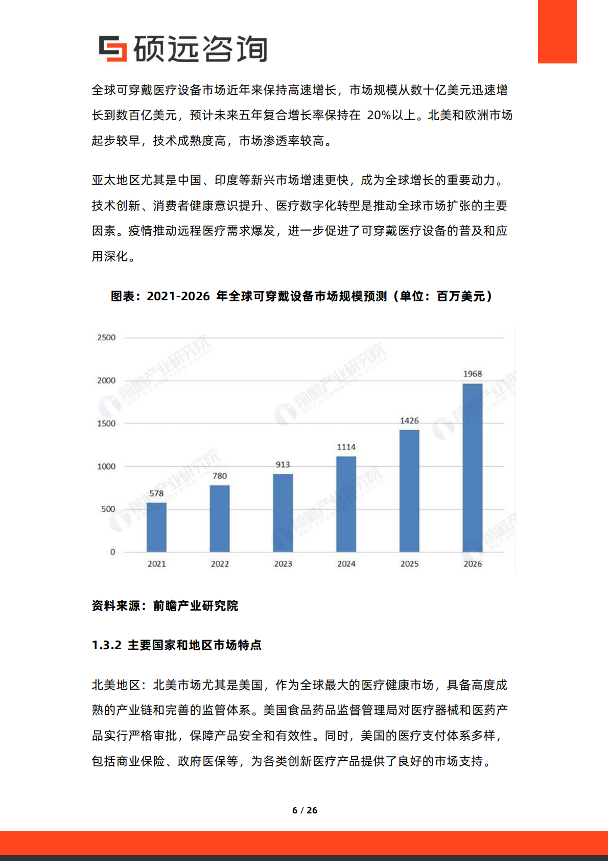 硕远咨询：2025年中国可穿戴医疗设备行业市场研究报告 第6页