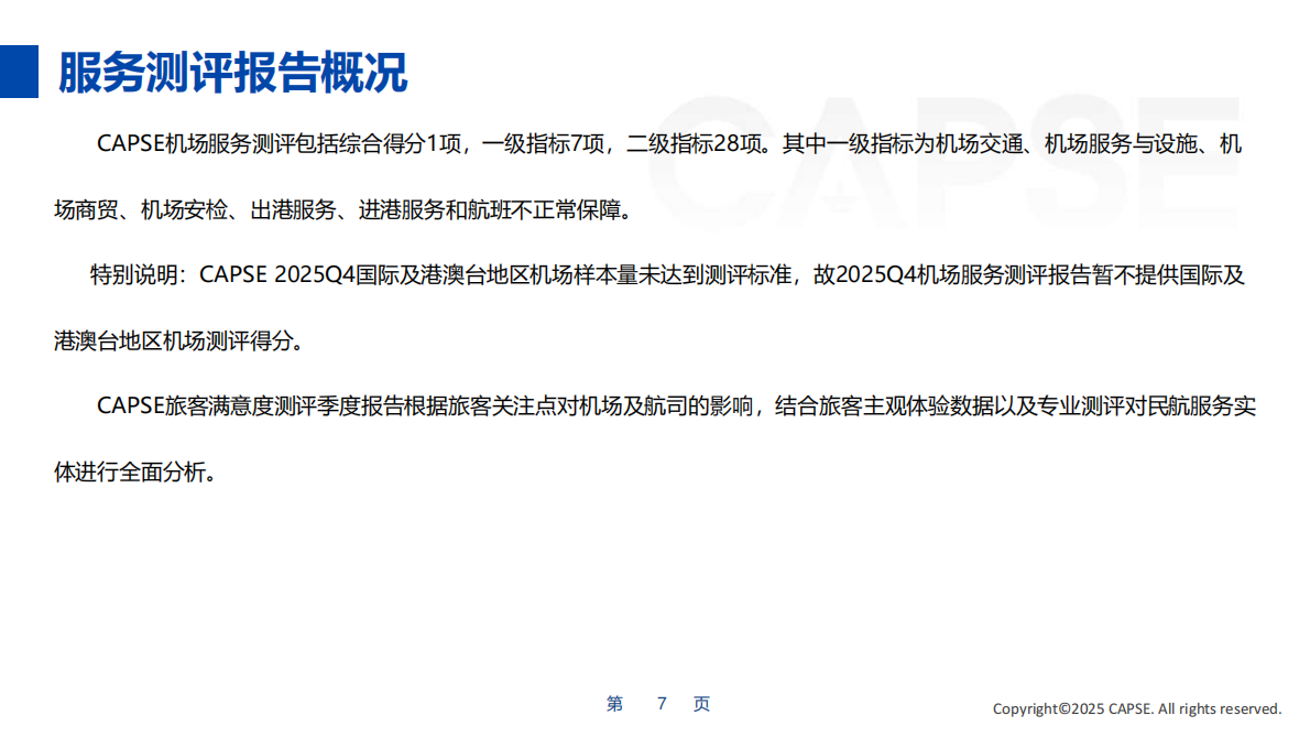 行业测评+_+【机场】2025年第四季度机场服务测评报告发布 第7页