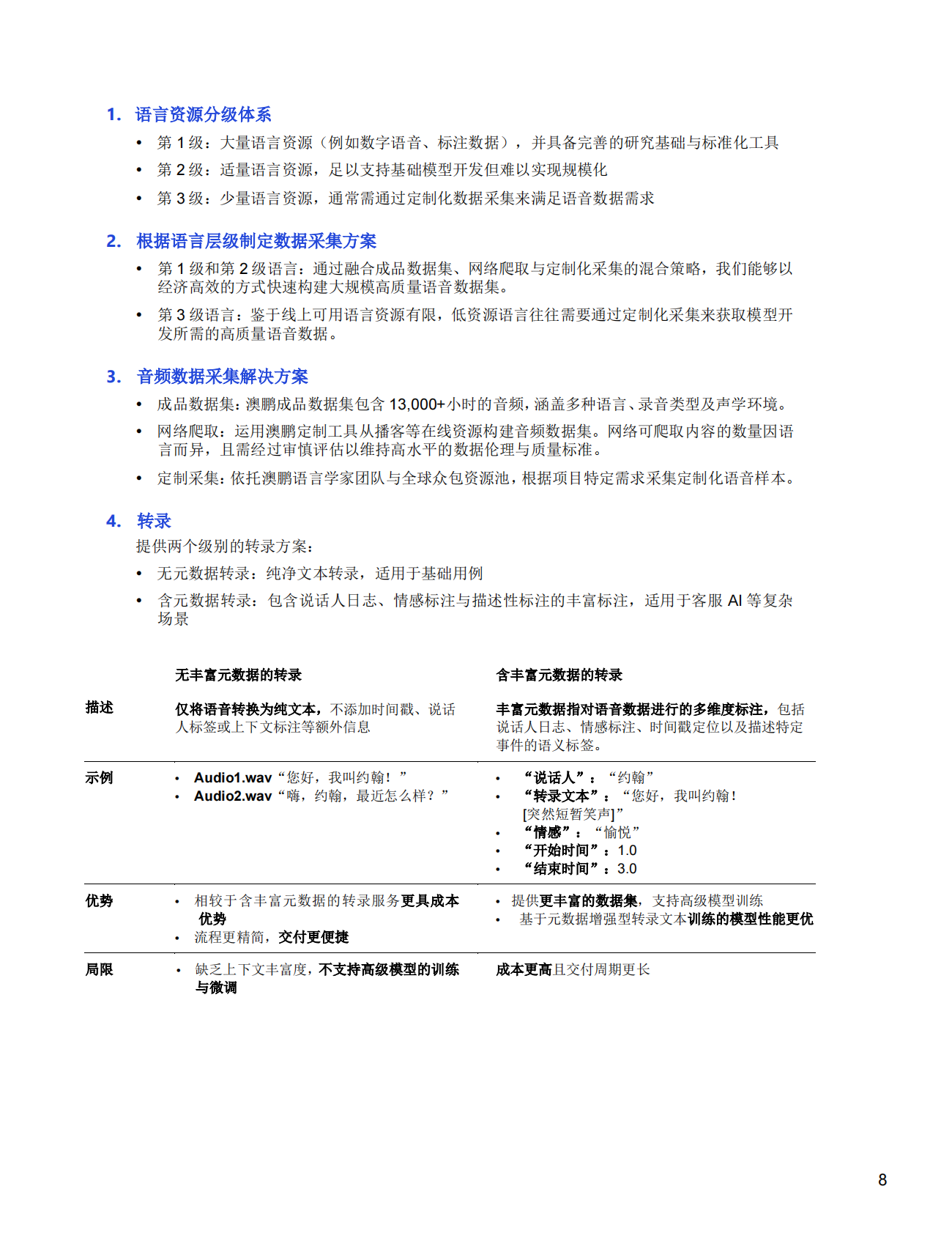 音频数据解决方案&mdash;从采集到部署： 端到端AI音频数据解决方案 第8页