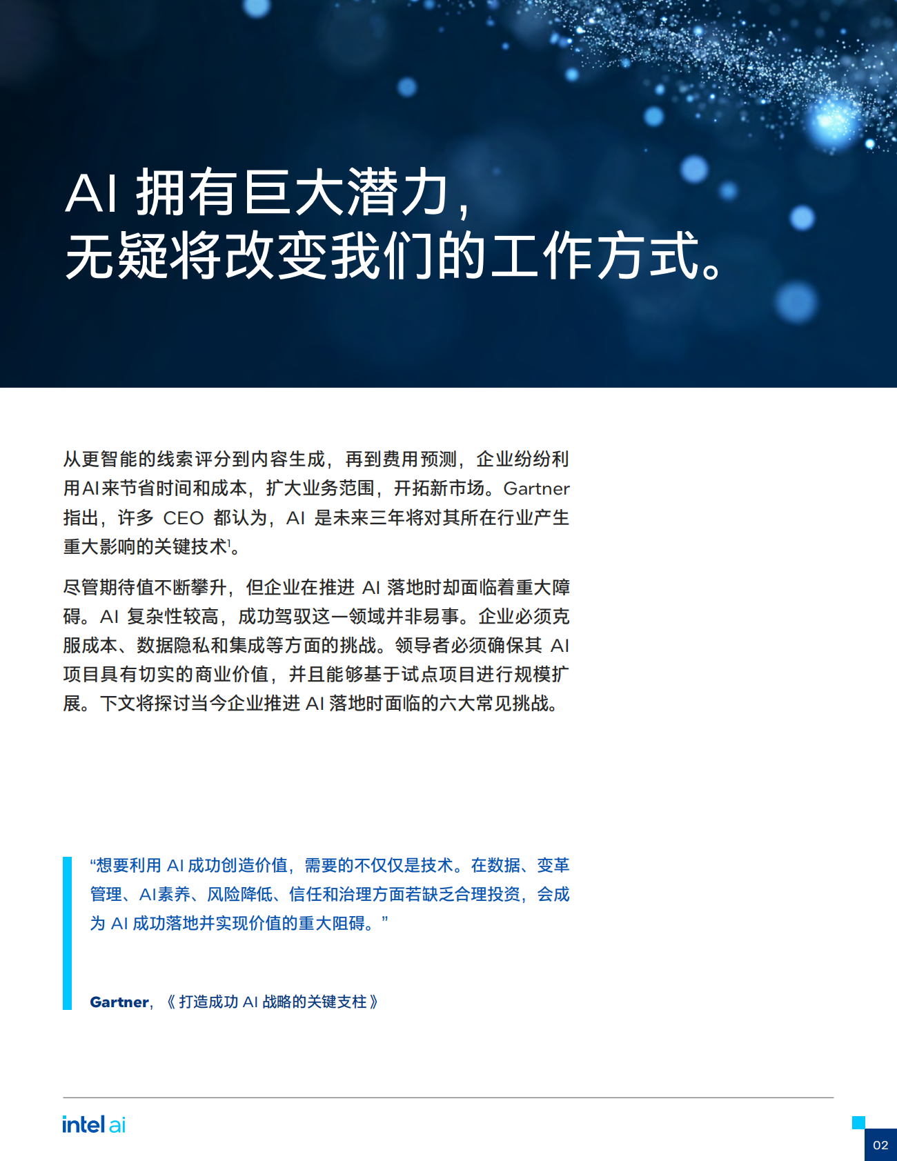 英特尔：2025年的六大常见AI业务挑战报告 第2页