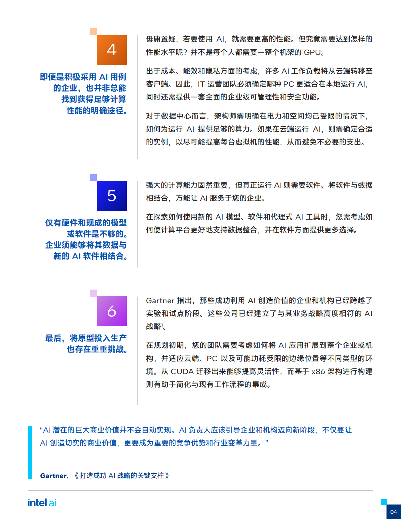 英特尔：2025年的六大常见AI业务挑战报告 第4页