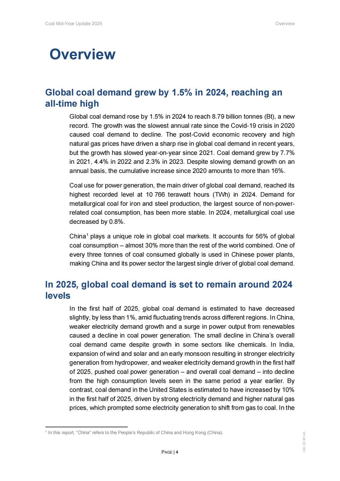 IEA：2025年年中煤炭报告（英文） 第4页