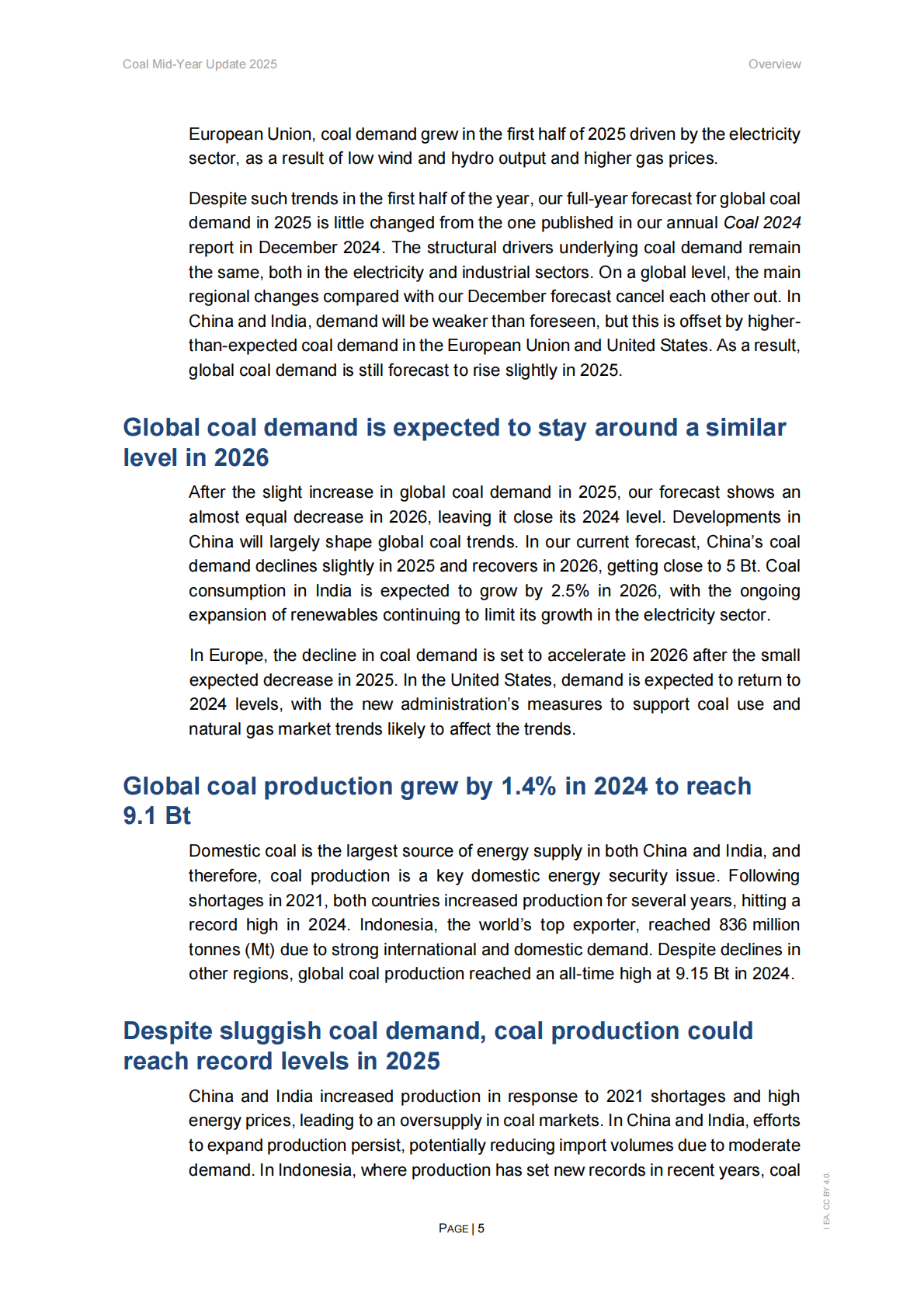 IEA：2025年年中煤炭报告（英文） 第5页