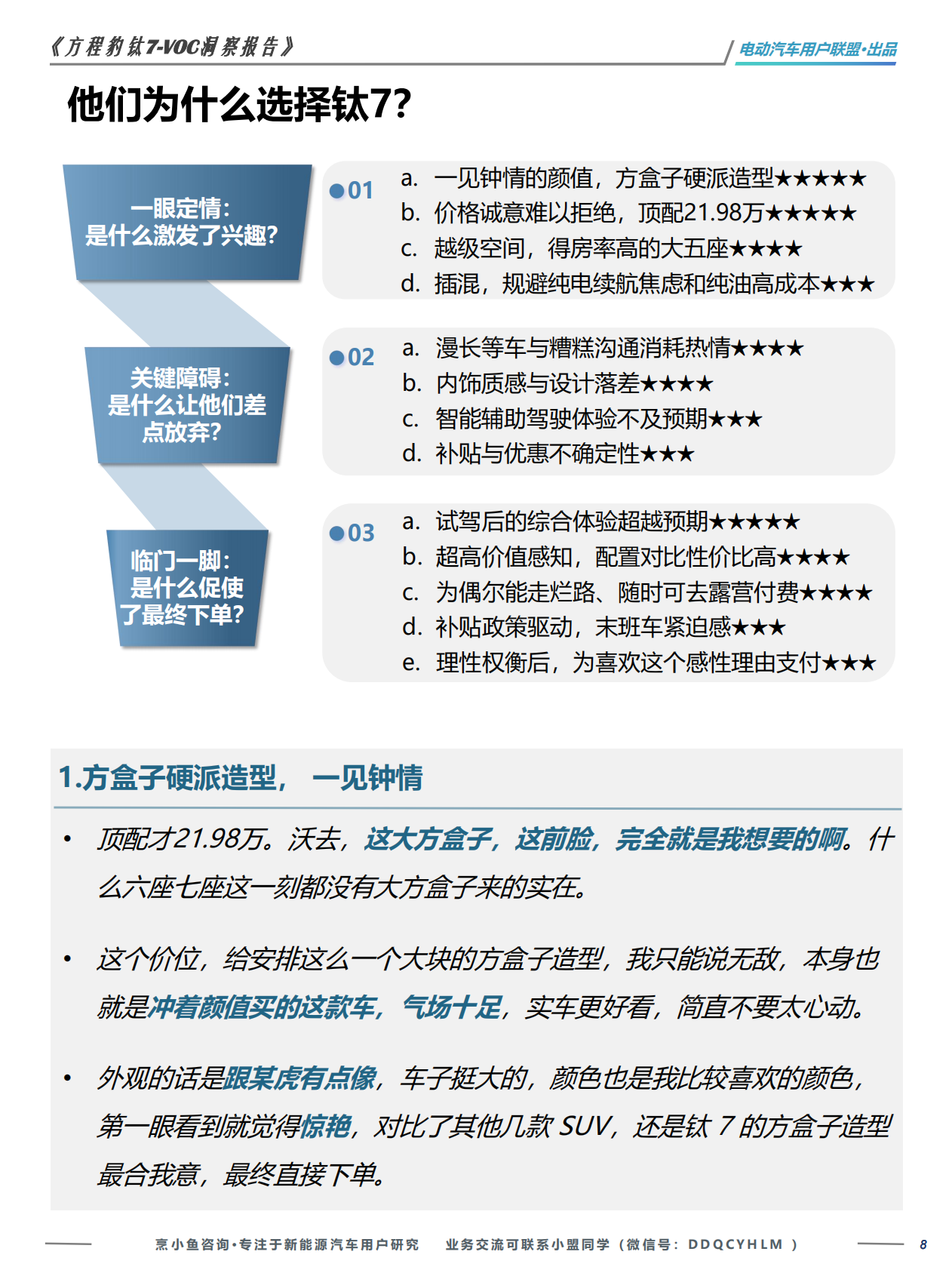 方程豹钛7-VOC洞察报告&mdash;&mdash;+基于404位车主的真实VOC-电动汽车用户联盟 第8页