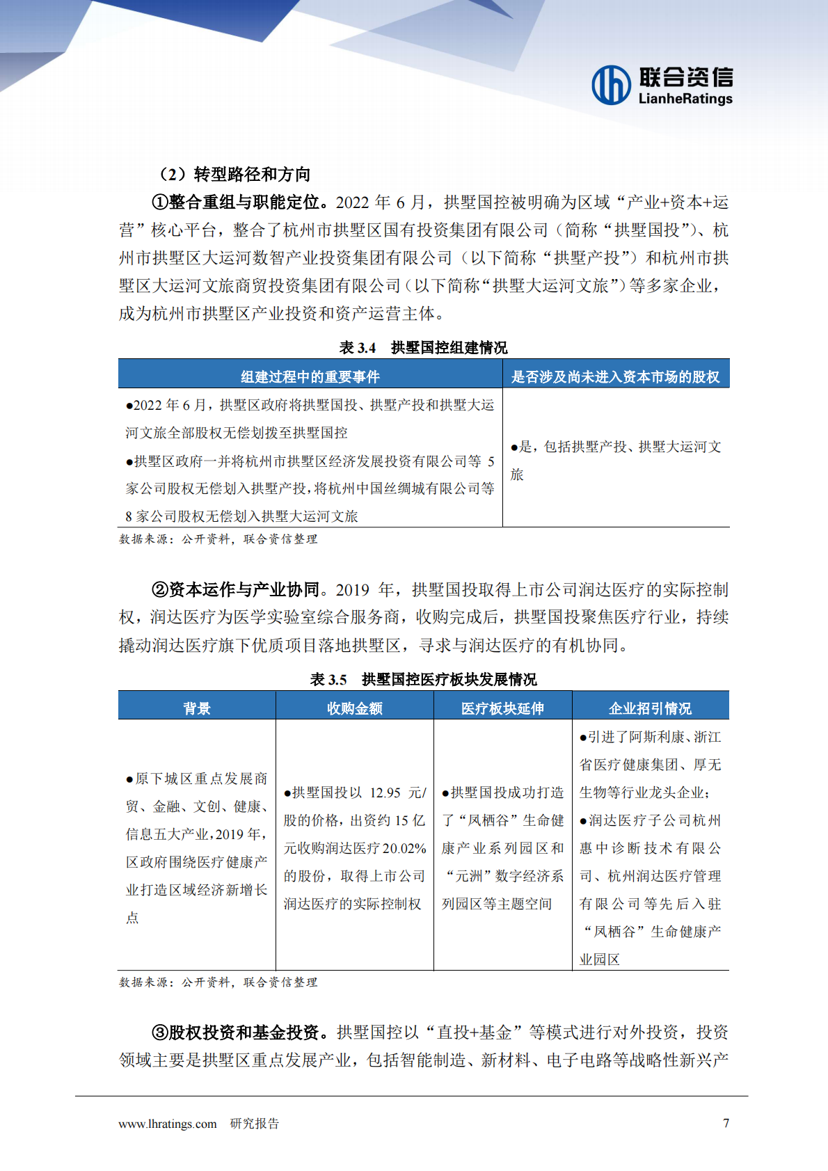 联合资信：转型与突围&mdash;&mdash;浙江省区县城投企业新增发债与转型样本观察 第8页
