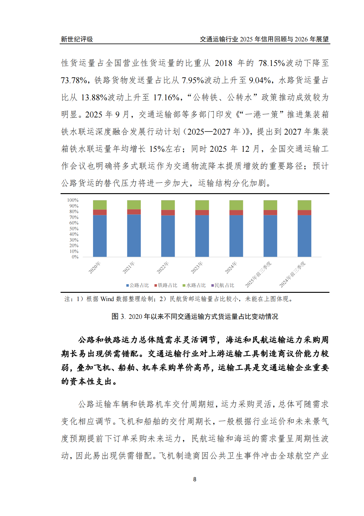 新世纪评级：交通运输行业2025年信用回顾与2026年展望 第8页