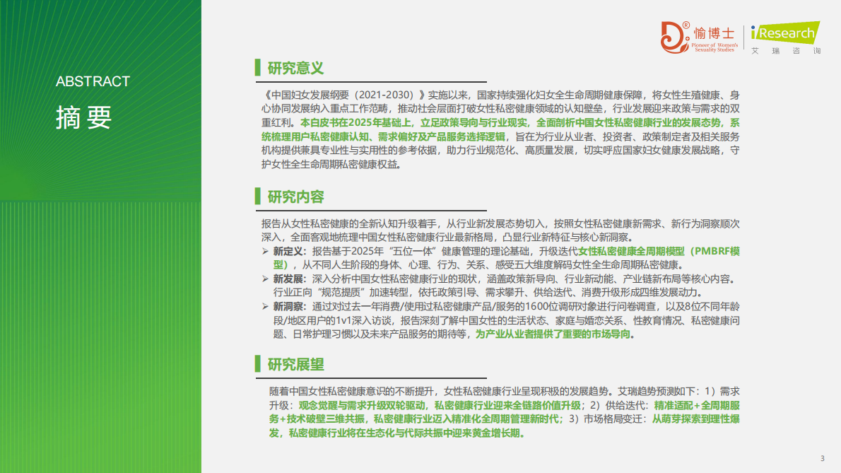艾瑞咨询：2026年中国女性私密健康白皮书 第3页