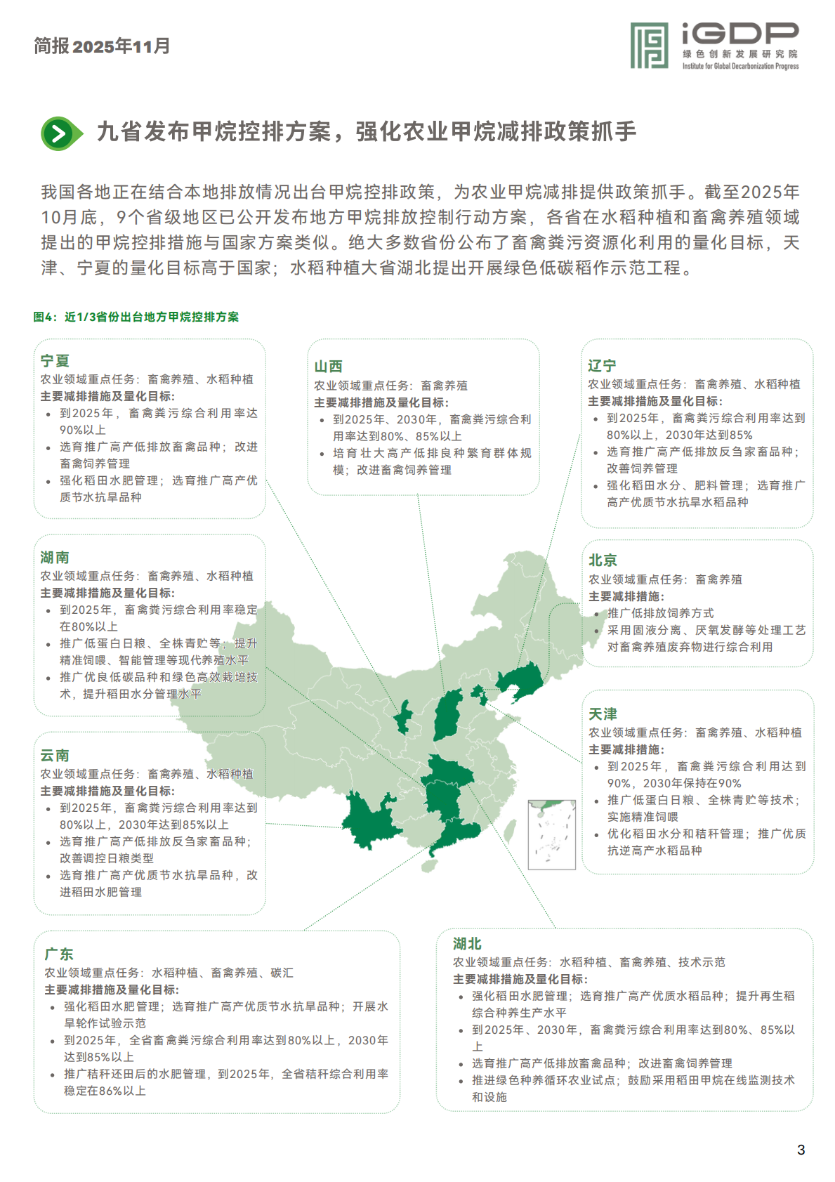 绿新院iGDP：中国地方农业甲烷减排行动与趋势 第3页