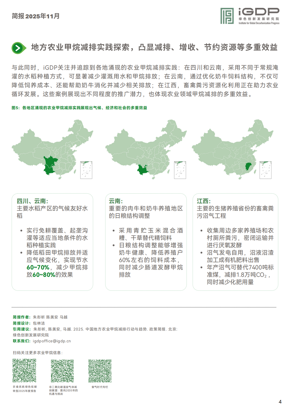 绿新院iGDP：中国地方农业甲烷减排行动与趋势 第4页