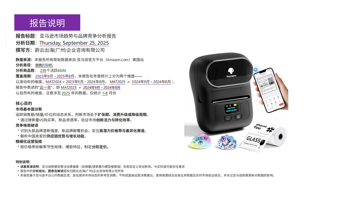 蔚云出海：便携打印机美国市场研究报告&mdash;&mdash;数据驱动的跨境电商品牌化转型市场指 第2页