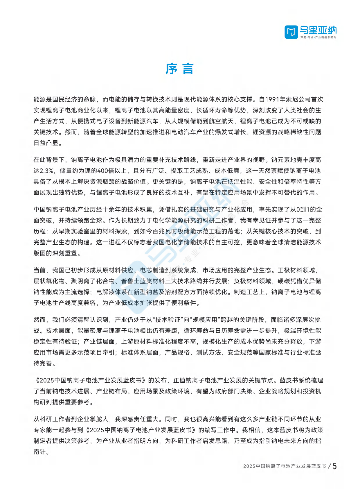 马里亚钠&卓研钠电：2025中国钠离子电池产业发展蓝皮书 第7页