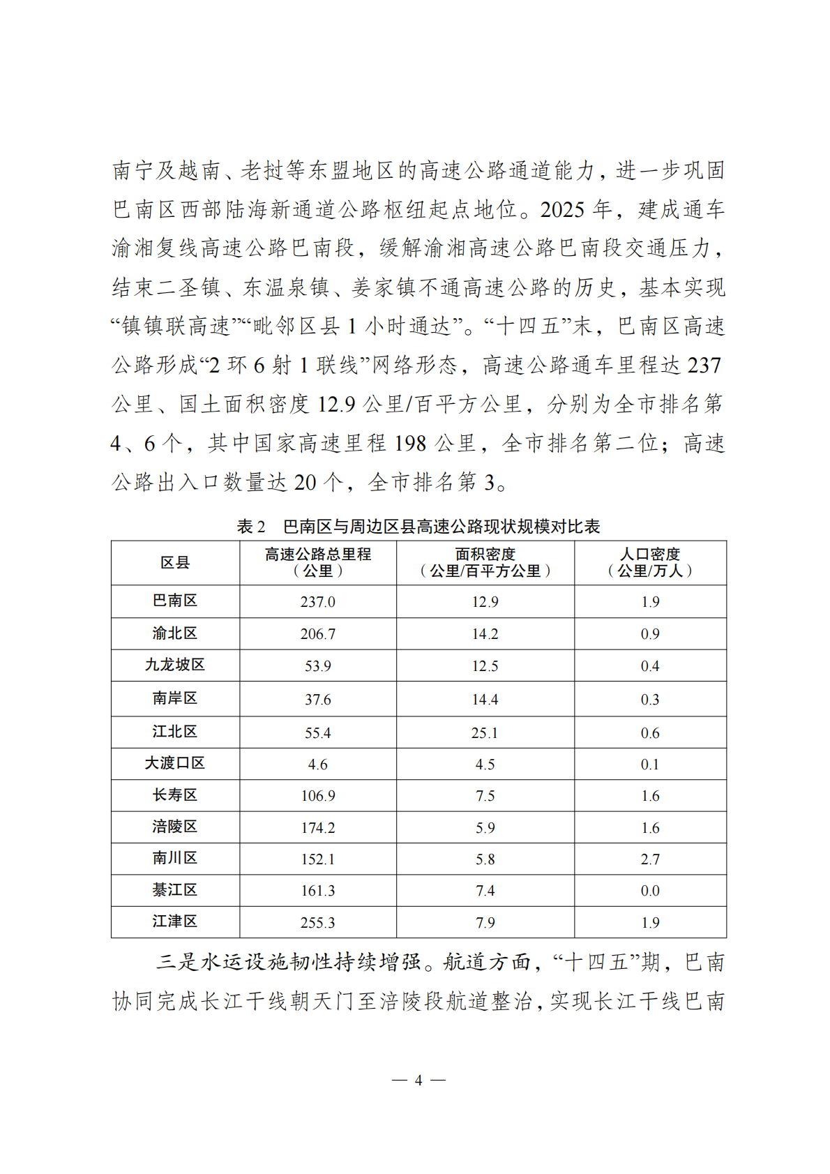 重庆市巴南区综合交通运输发展&ldquo;十五五&rdquo;规划（2026&mdash;2030 年）征求意见稿 第7页