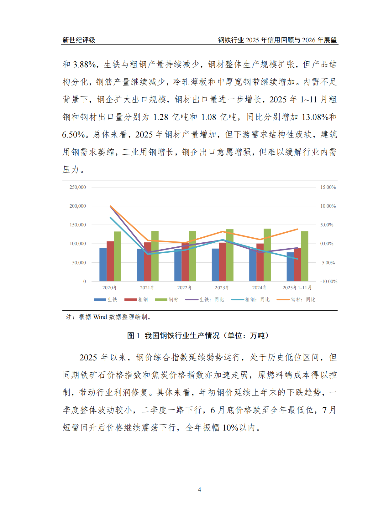 钢铁行业2025年信用回顾与2026年展望-新世纪评级 第4页