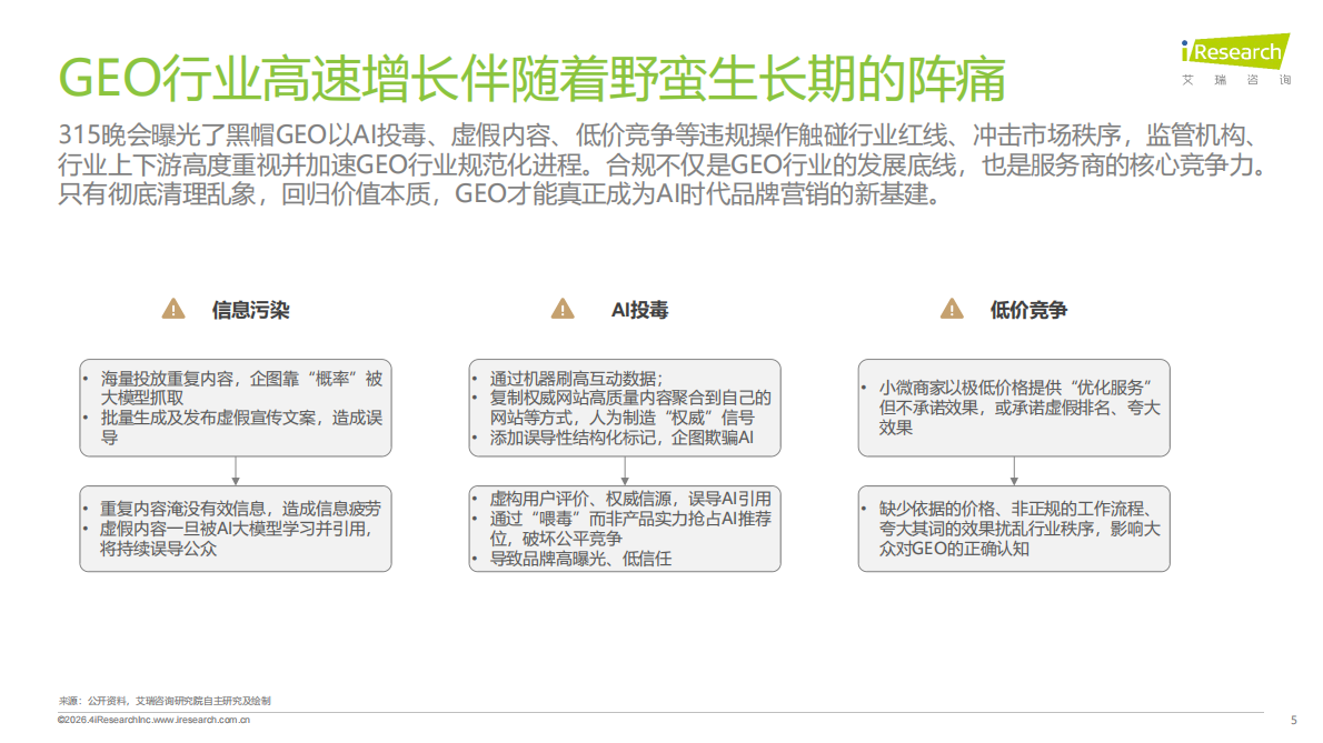 专注构建长效信任生态-2026年GEO行业专题研究报告-艾瑞咨询 第5页