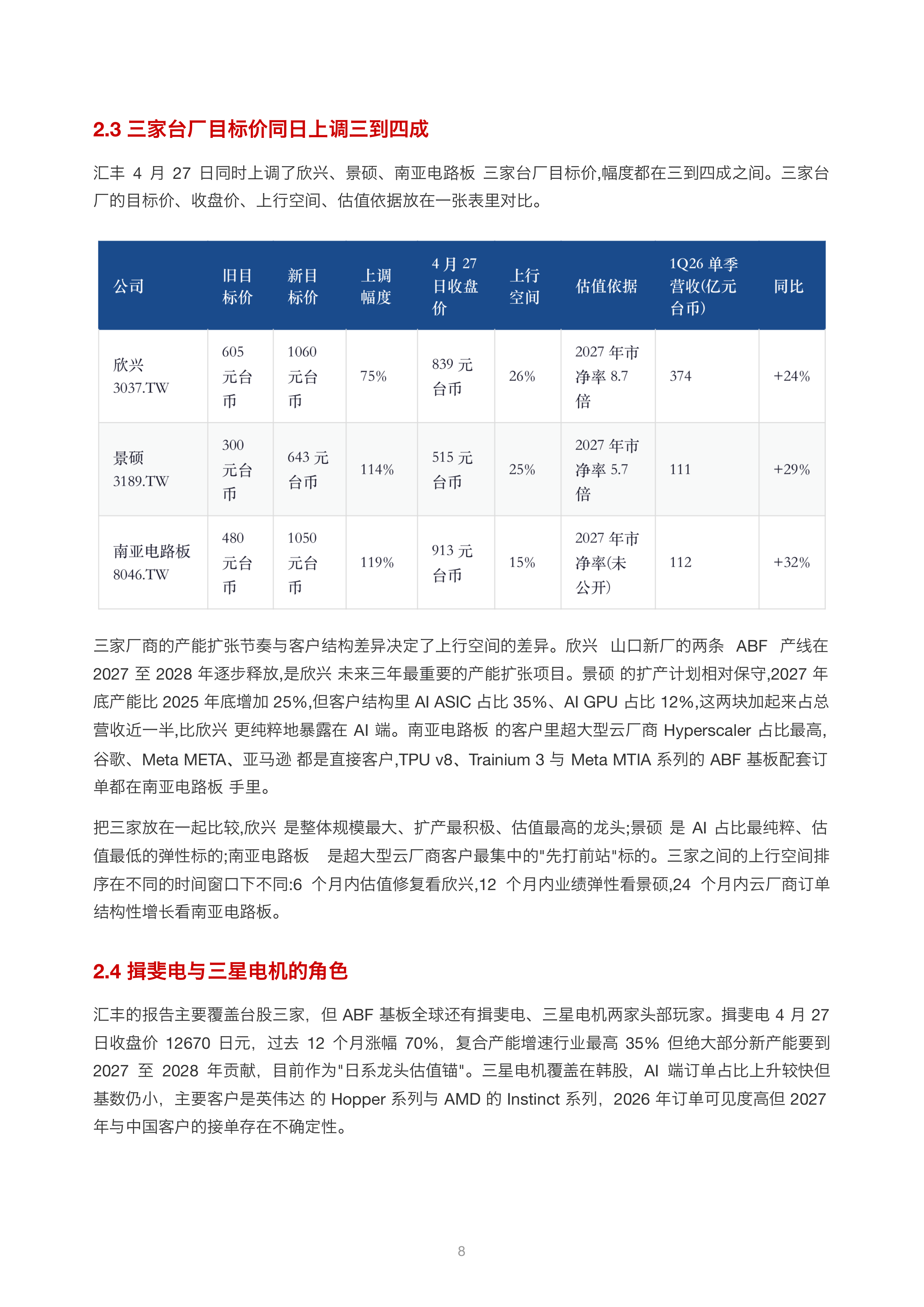 先进封装三足共振进入2027价差期：欣兴电子ABF缺口35%、联发科TPU协调芯片放量、CoWoS满载万字全解 第8页