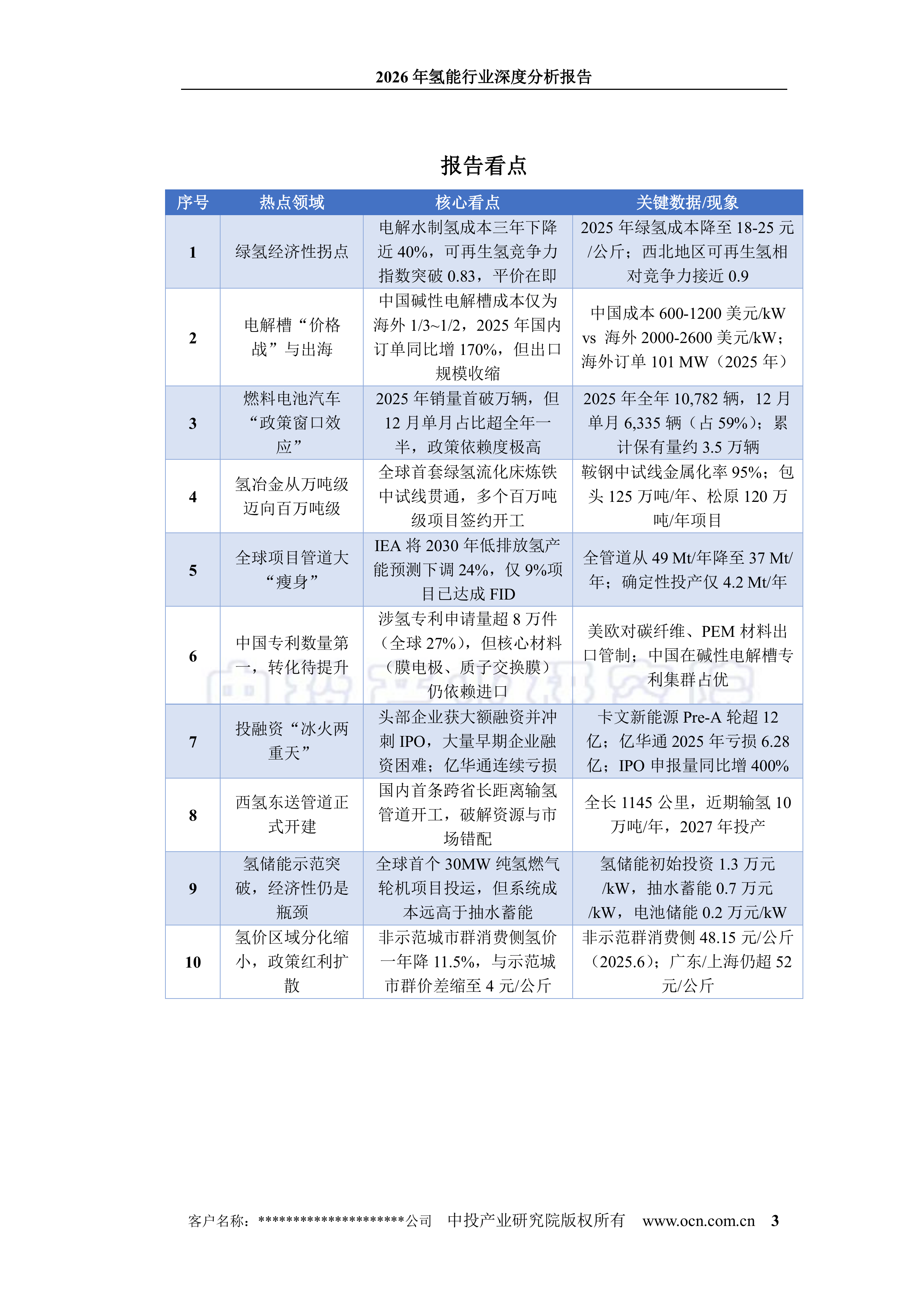 2026年氢能行业深度分析报告-中投顾问 第3页