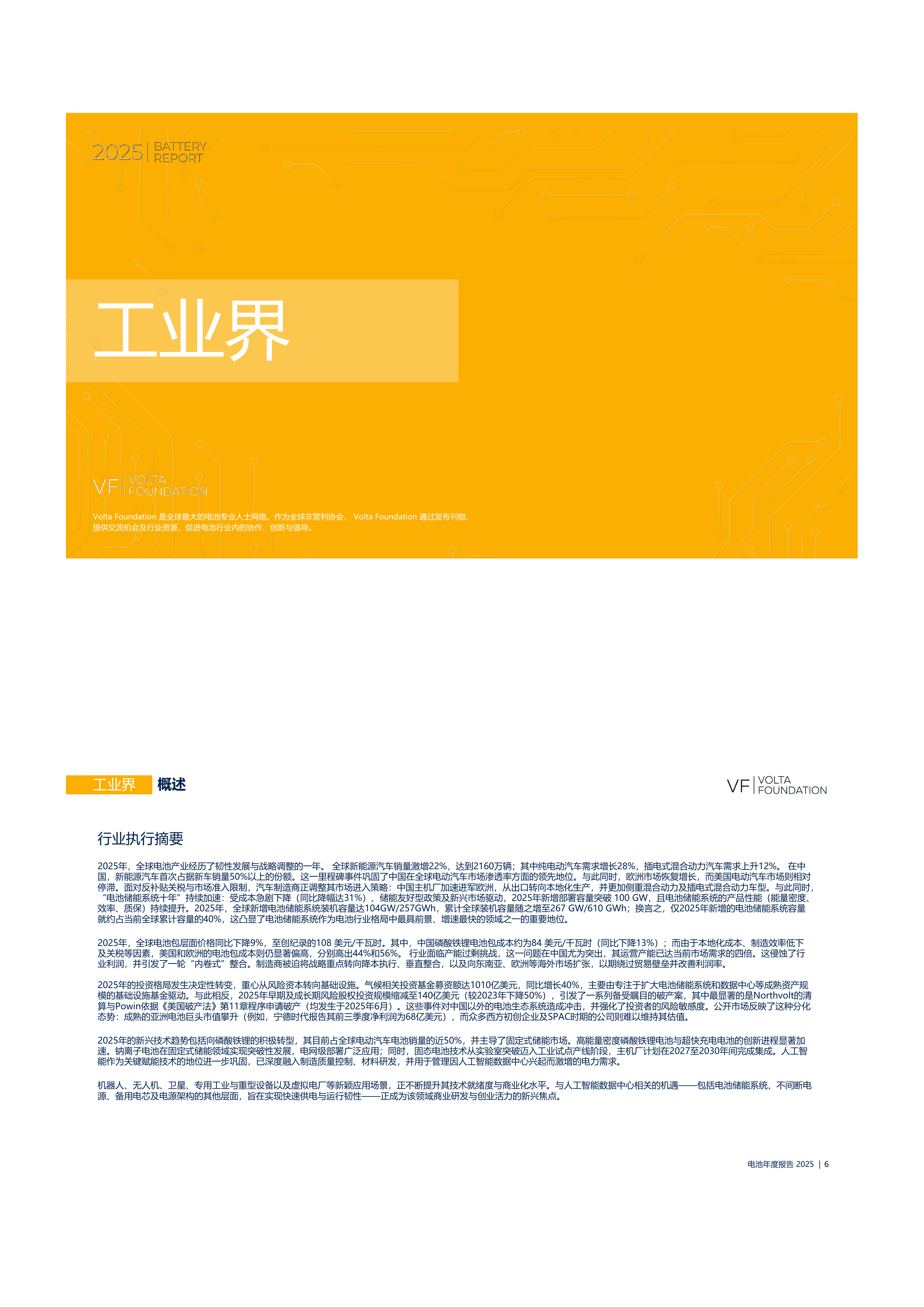 2025-2026电池行业年度报告-沃尔特基金会VoltaFoundation 第3页