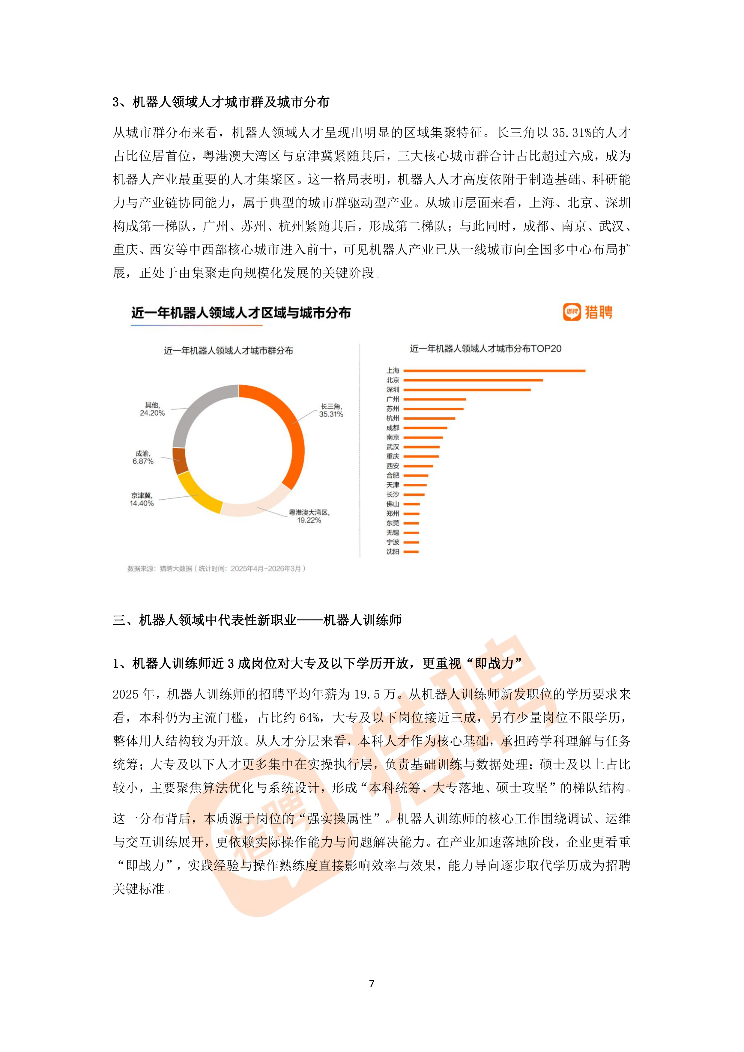 2026年机器人领域人才供需趋势洞察报告-猎聘 第7页