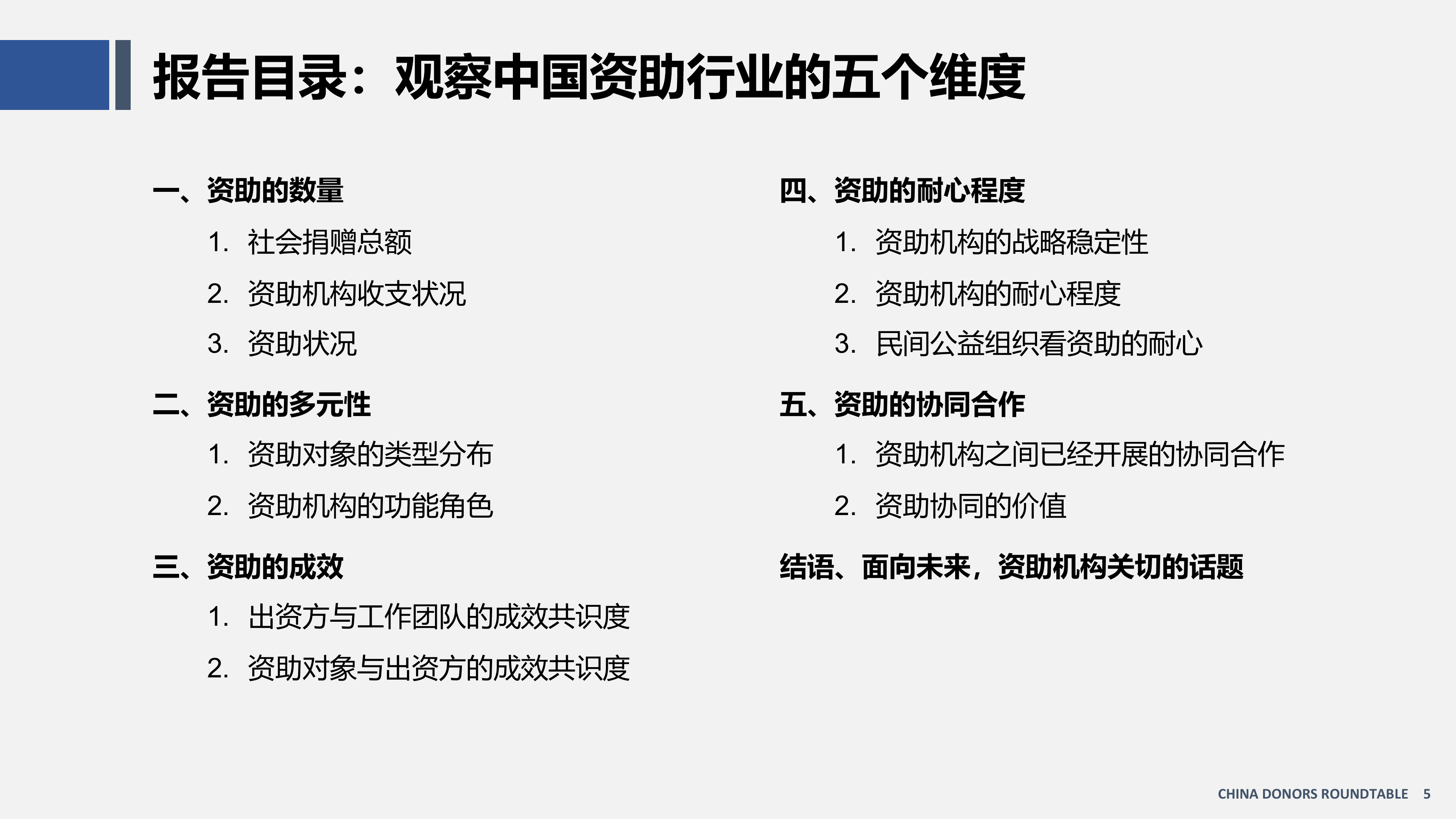中国资助观察报告（2026）-资助者圆桌（CDR） 第5页