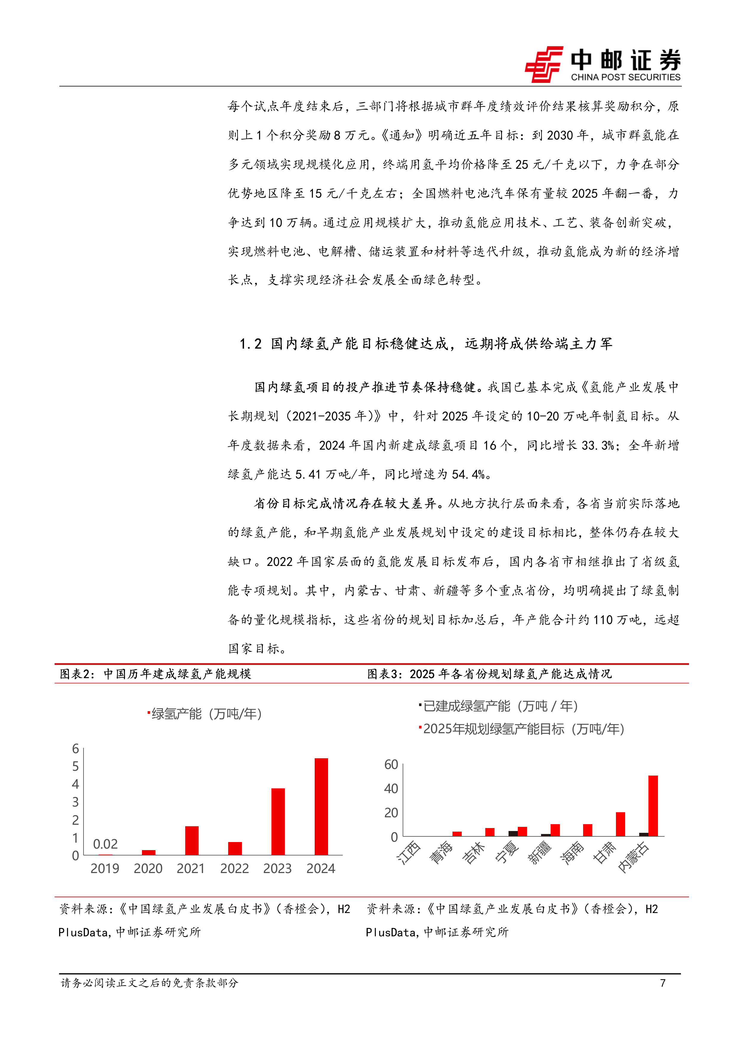 &ldquo;双碳&rdquo;系列报告之氢能：政策加码释放动能，全产业链迎来商业化加速期-中邮证券 第7页